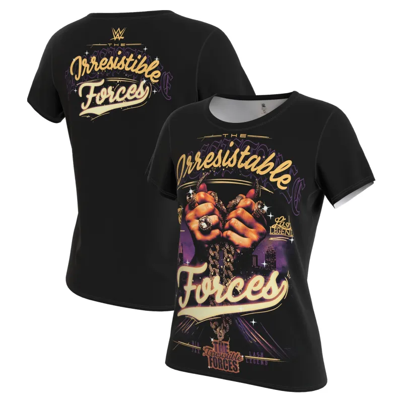 Women's ProSphere Black Irresistible Forces T-Shirt made by WWE