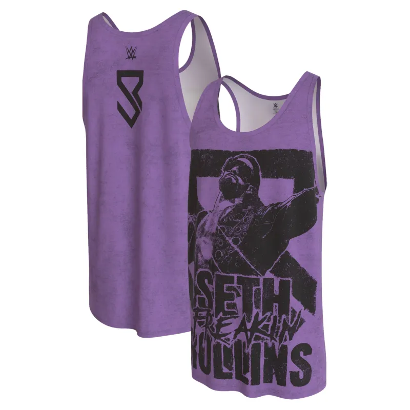 Men's ProSphere Purple Seth Rollins Tank Top made by WWE