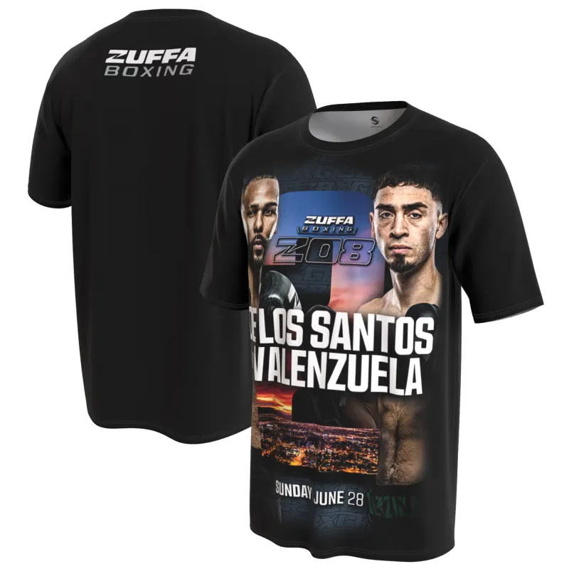 Men's ProSphere Black ZO8 De Los Santos vs. Valenzuela Matchup T-Shirt made by WWE