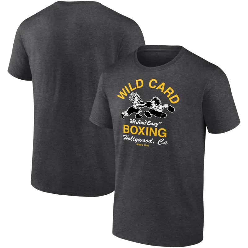 Charcoal Wild Card Boxing "It Ain't Easy" T-Shirt made by WWE