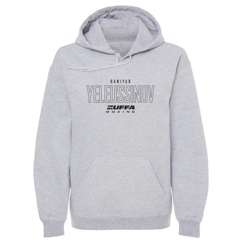Men's 500 Level Gray Daniyar Yeleussinov Zuffa Boxing Hoodie made by 500 Level