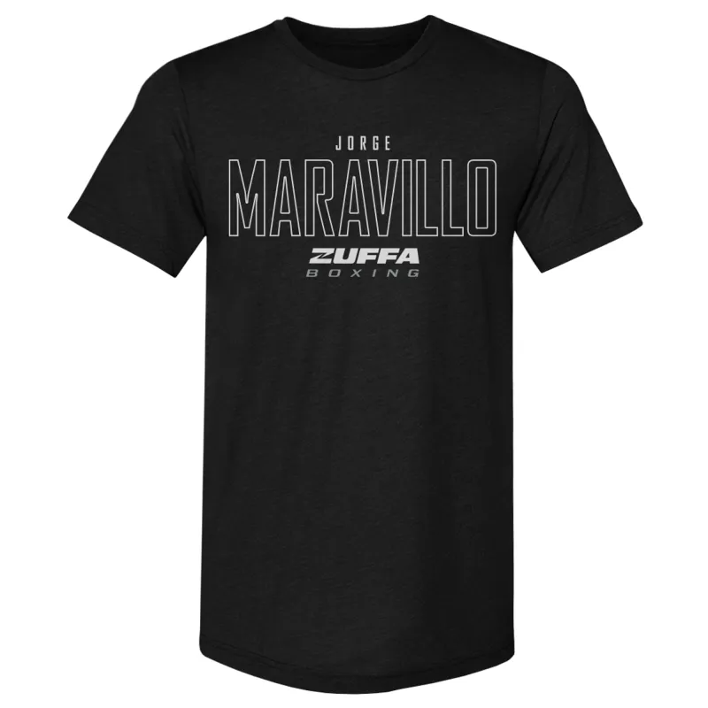 Men's 500 Level Black Jorge Maravillo Zuffa Boxing Premium Tri-Blend T-Shirt made by 500 Level
