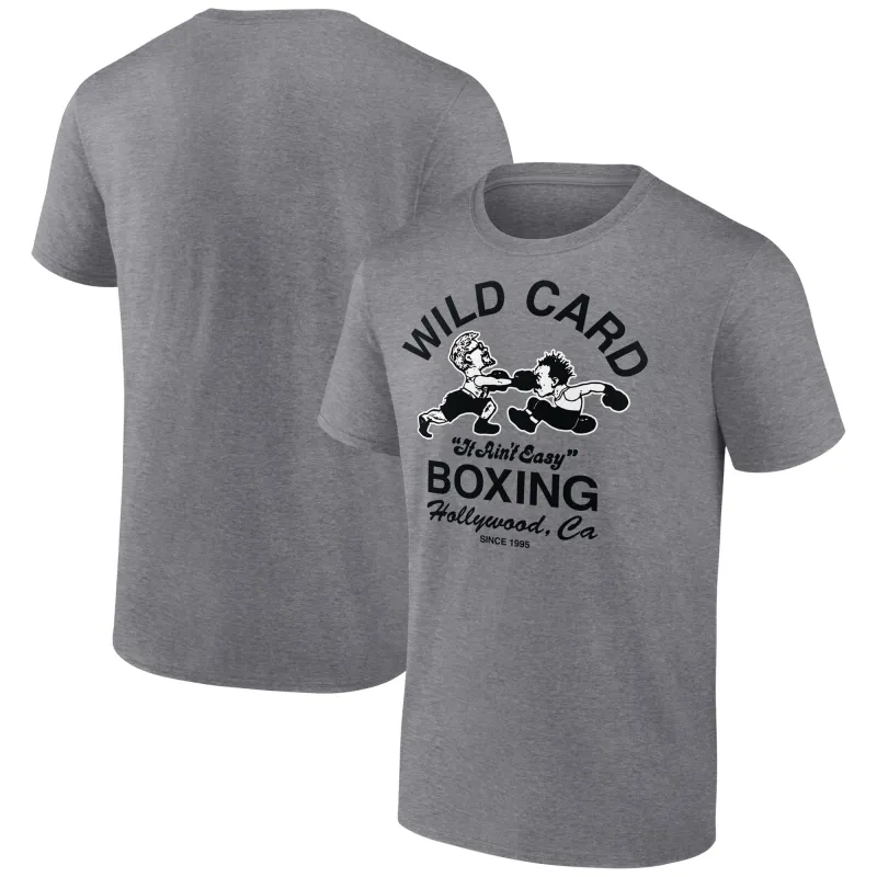 Heather Gray Wild Card Boxing It Ain't Easy Tri-Blend T-Shirt made by WWE