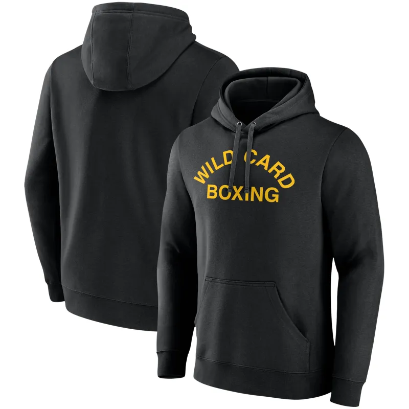 Black Wild Card Boxing Old School Logo Pullover Hoodie made by WWE