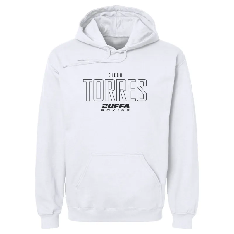 Men's 500 Level  White Diego Torres Nunez Zuffa Boxing Hoodie made by 500 Level