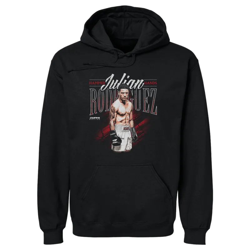 Men's 500 Level  Black Julian Rodriguez Zuffa Boxing Graphic Hoodie made by 500 Level