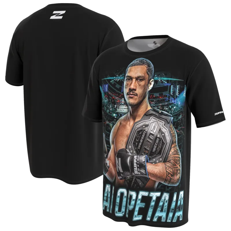 Men's ProSphere Black Jai Opetaia T-Shirt made by WWE