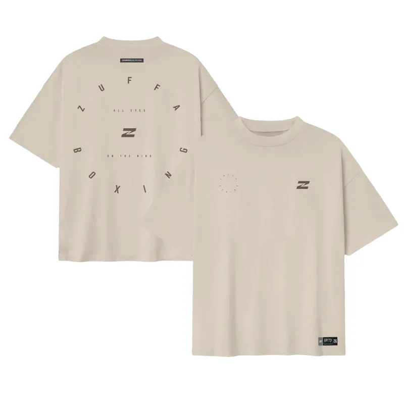 Men's Sand Zuffa Boxing Tonal Puff T-Shirt made by WWE