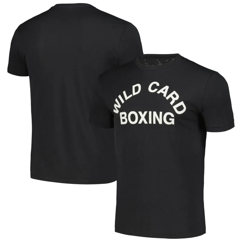 Black Wild Card Boxing Old School Logo Tri-Blend T-Shirt made by WWE