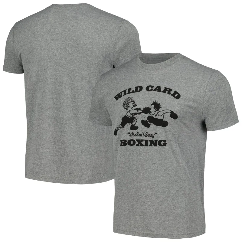 Gray Wild Card Boxing  Original Logo Tri-Blend T-Shirt made by WWE