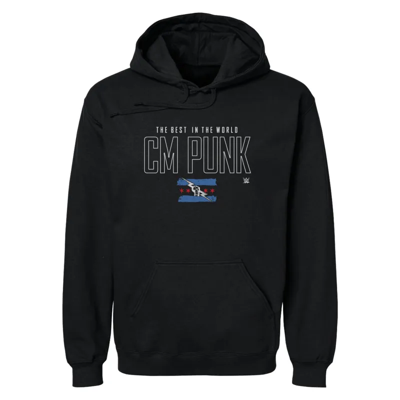 Men's 500 Level Black CM Punk WWE Elite Hoodie made by 500 Level