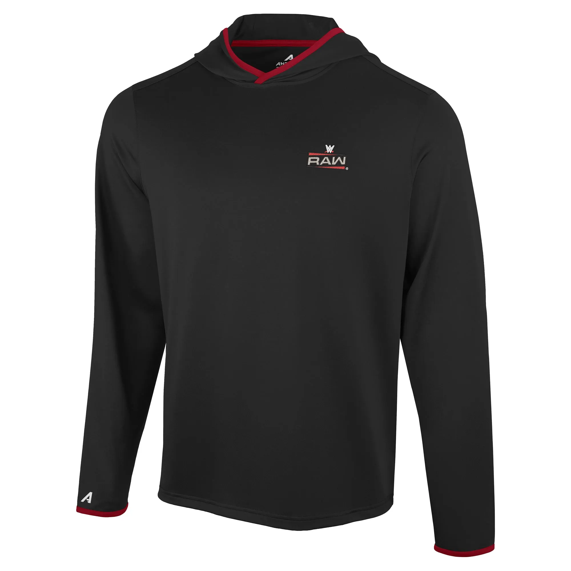 Men's Antigua Black/Red RAW Brink Long Sleeve Hoodie T-Shirt sold by WWE