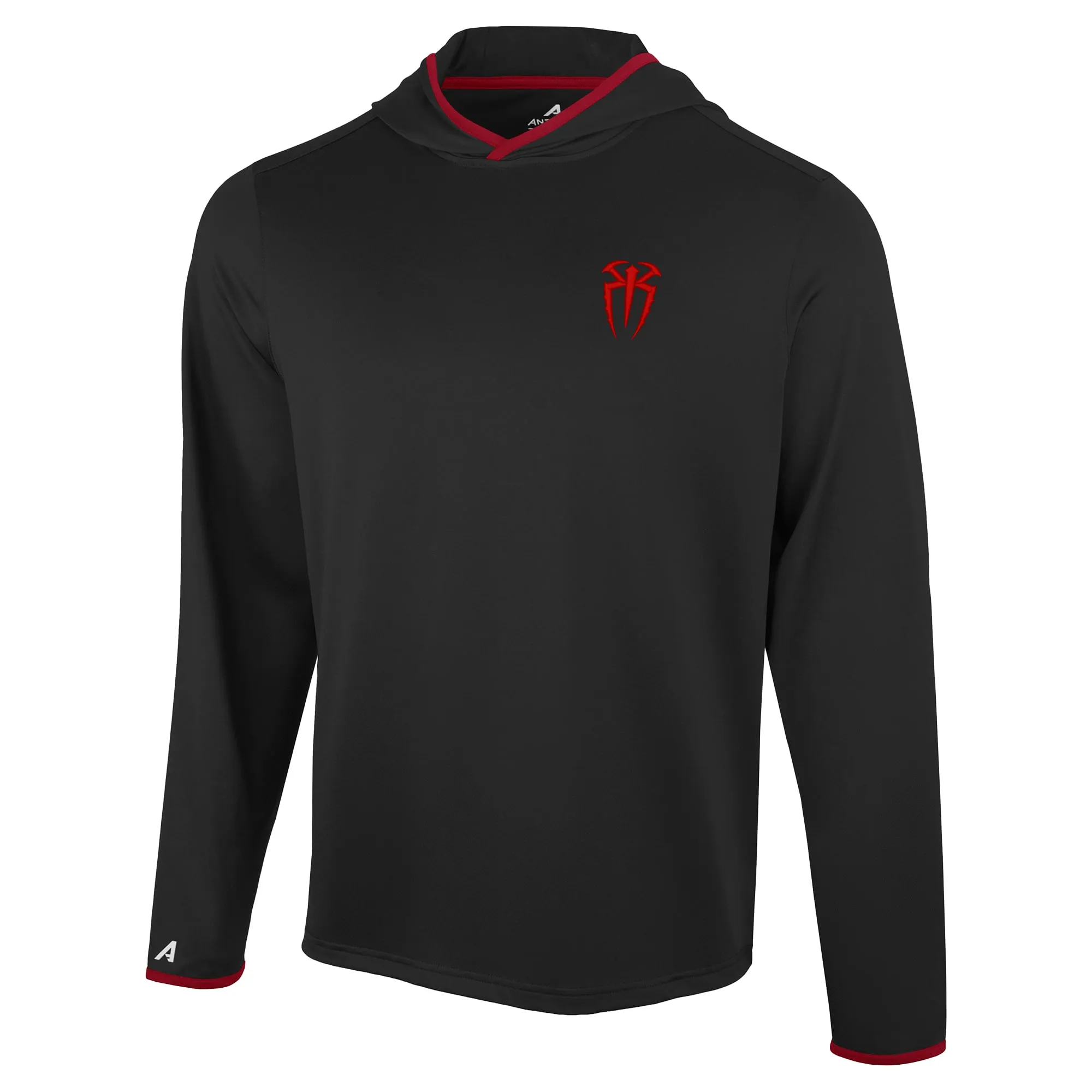 Men's Antigua Black/Red Roman Reigns Brink Long Sleeve Hoodie T-Shirt sold by WWE