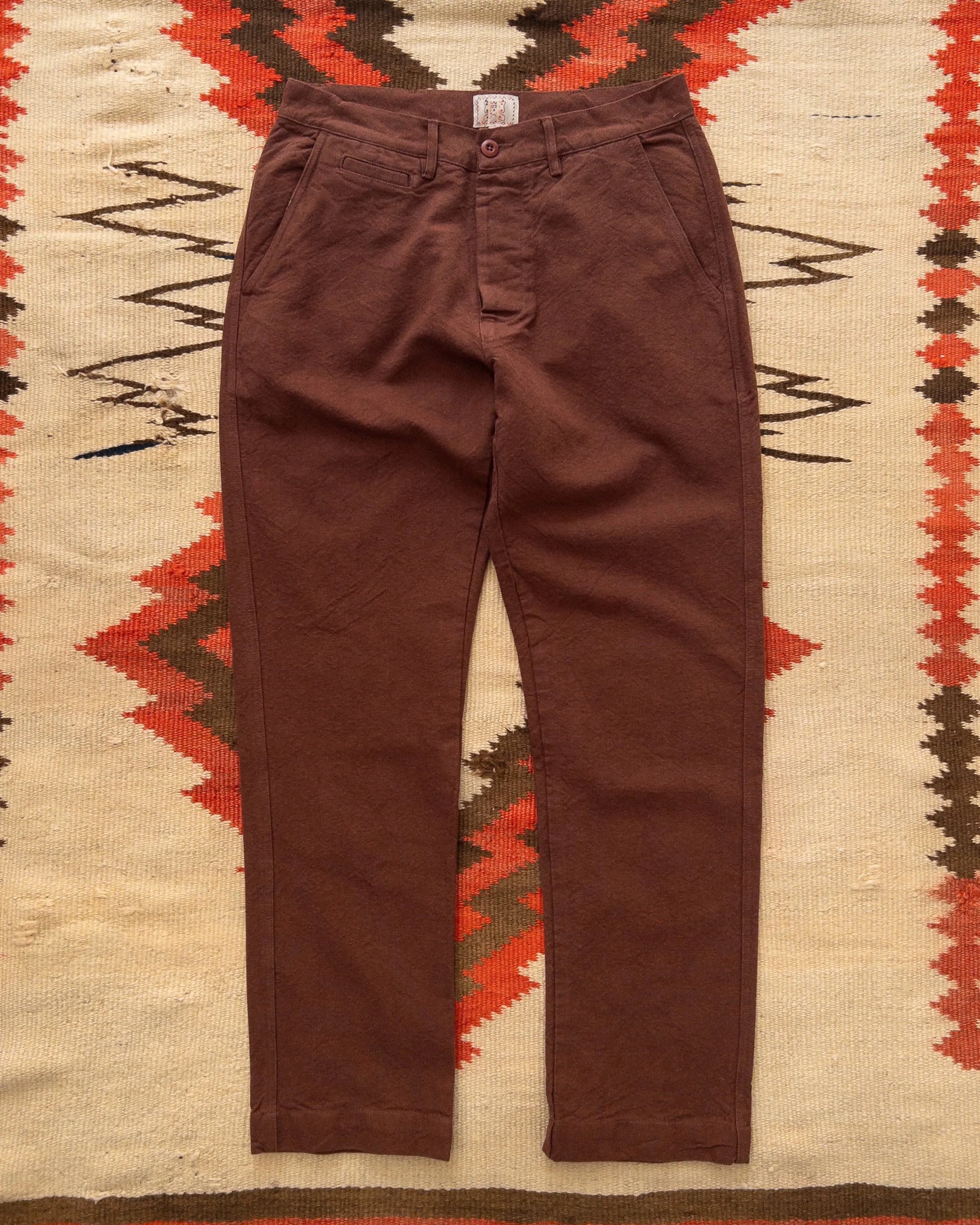 Rustic Plainweave Chino - Chocolate Brown sold by Wythe NY