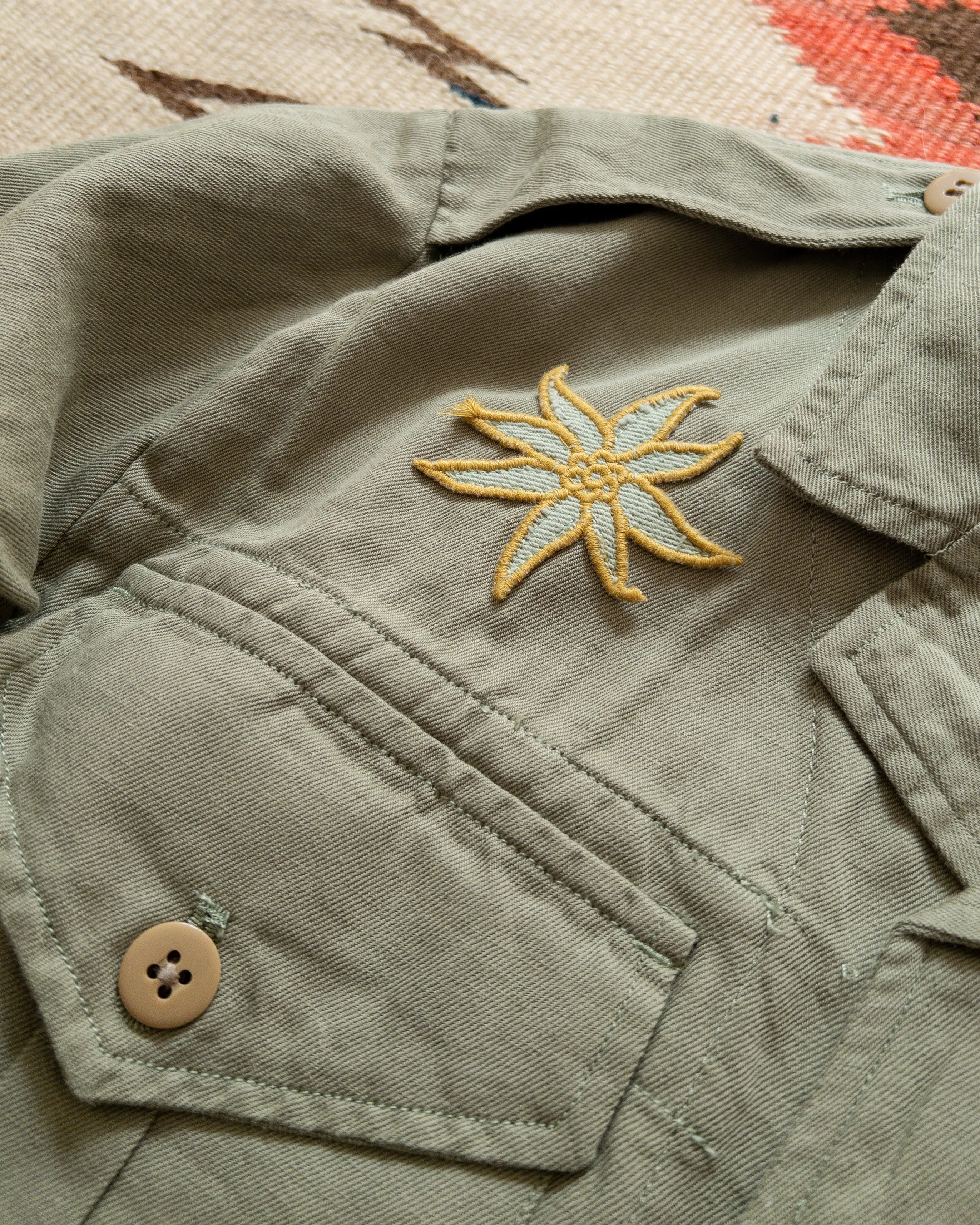 Cotton/Linen Twill Daytripper Jacket - Faded Olive sold by Wythe NY product image thumbnail 3