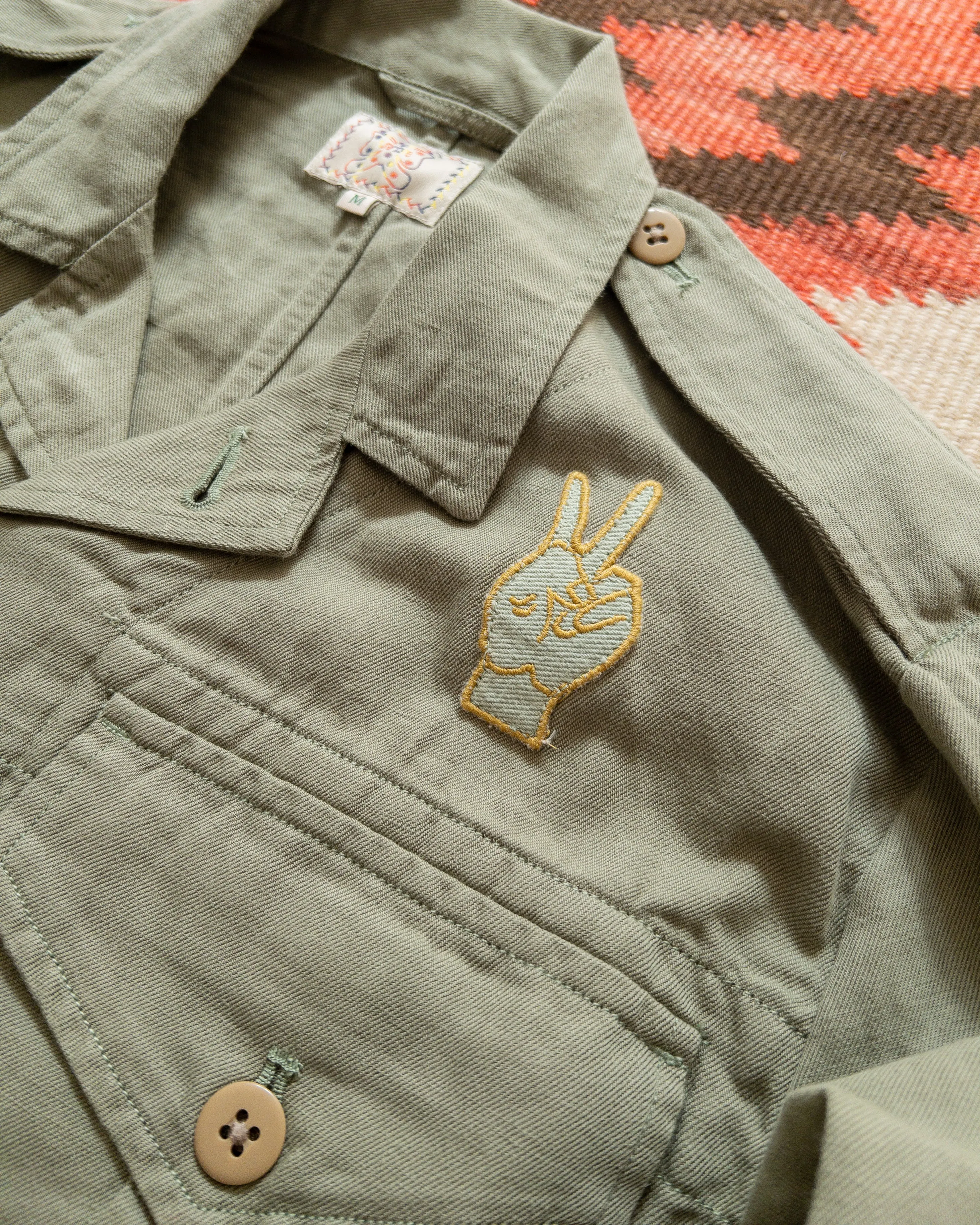 Cotton/Linen Twill Daytripper Jacket - Faded Olive sold by Wythe NY product image thumbnail 2