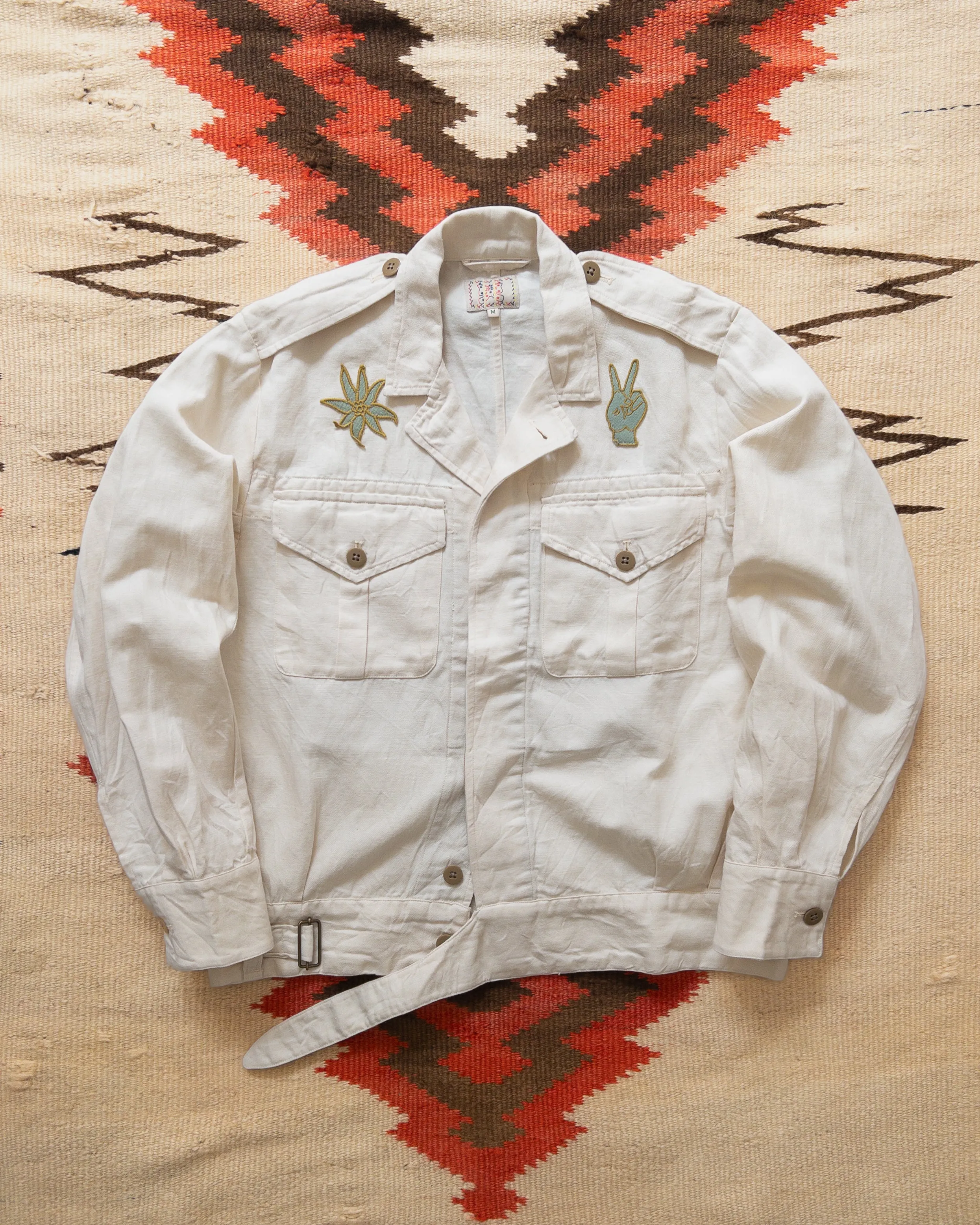 Cotton/Linen Twill Daytripper Jacket - Unbleached sold by Wythe NY