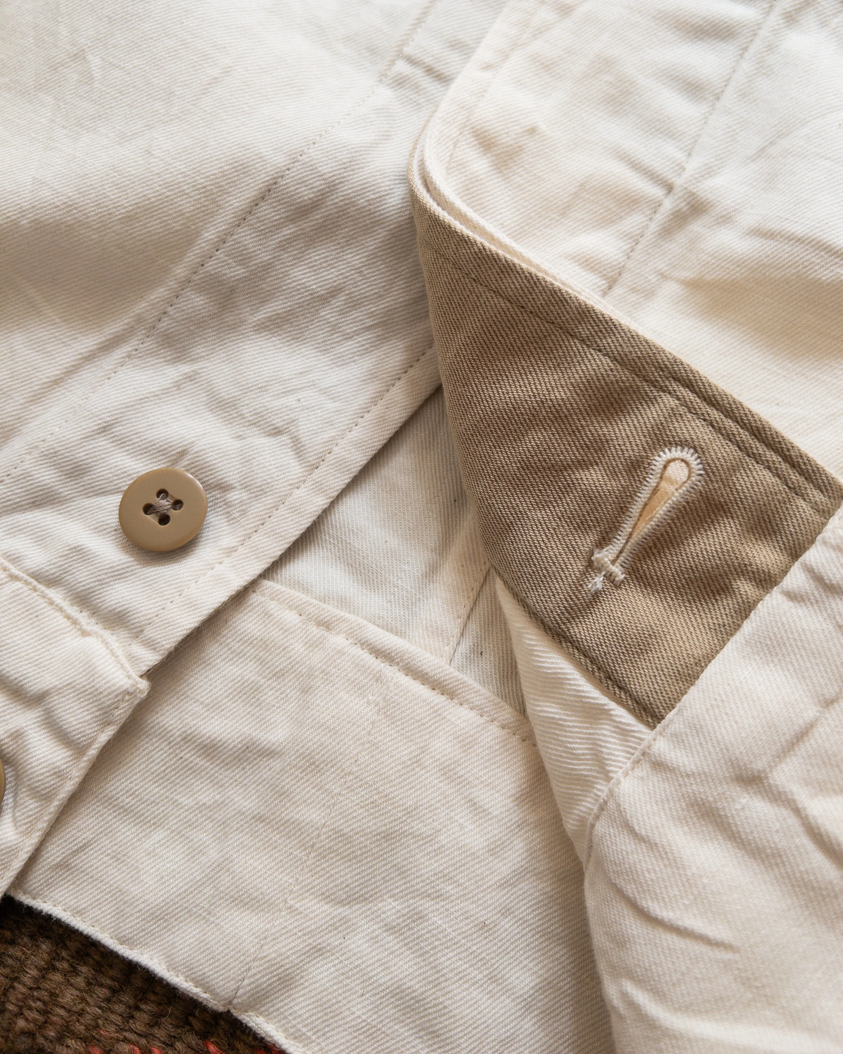 Cotton/Linen Twill Daytripper Jacket - Unbleached sold by Wythe NY product image thumbnail 5