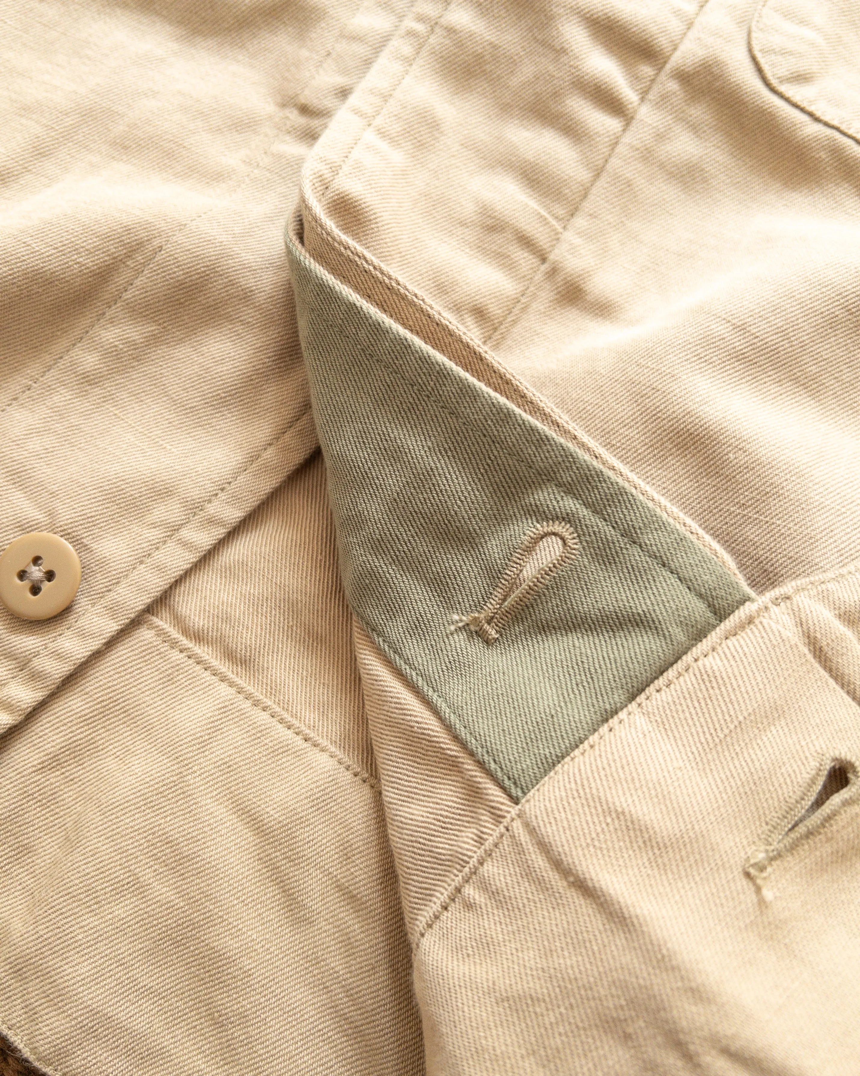 Cotton/Linen Twill Daytripper Jacket - Camp Khaki sold by Wythe NY product image thumbnail 5