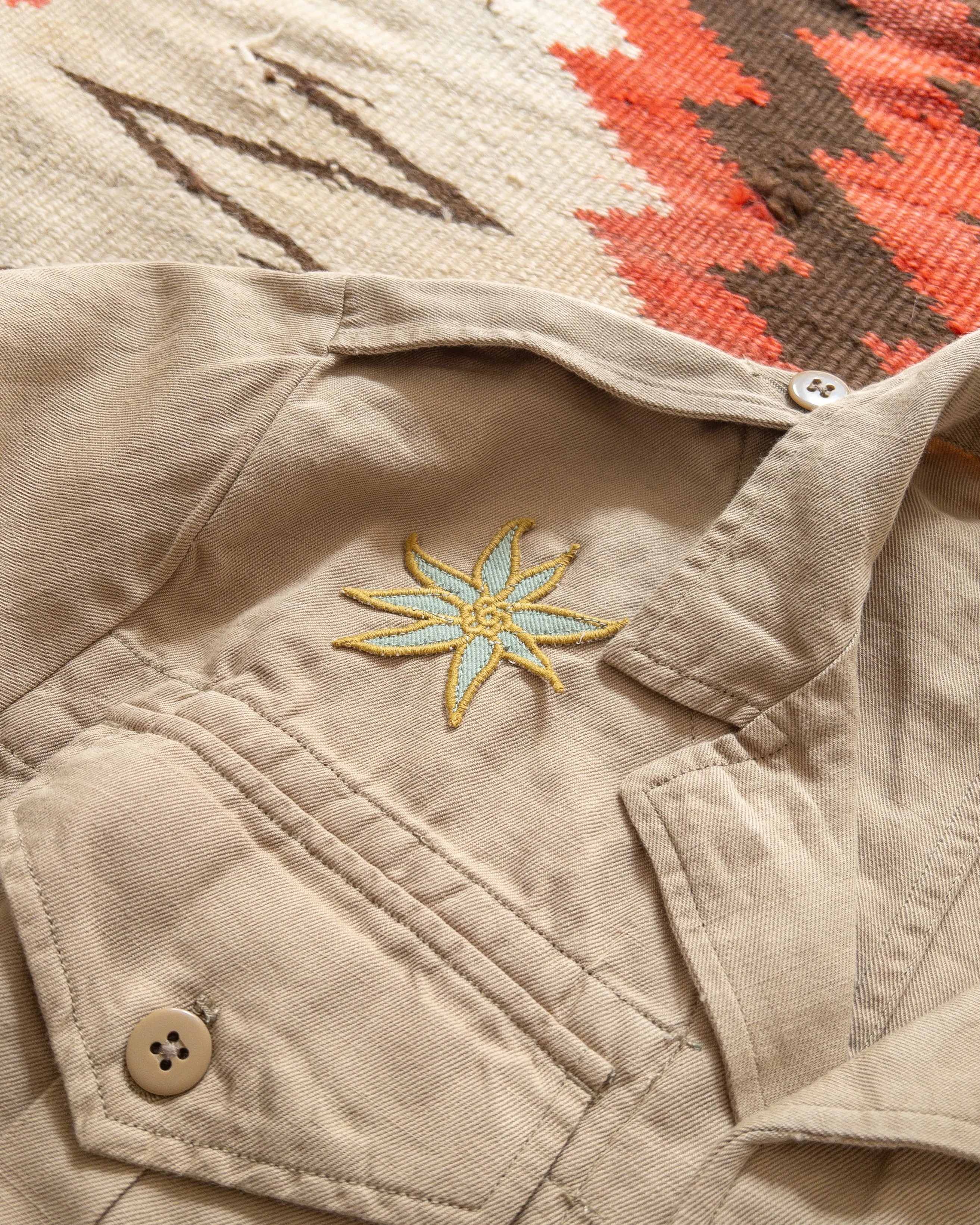 Cotton/Linen Twill Daytripper Jacket - Camp Khaki sold by Wythe NY product image thumbnail 3