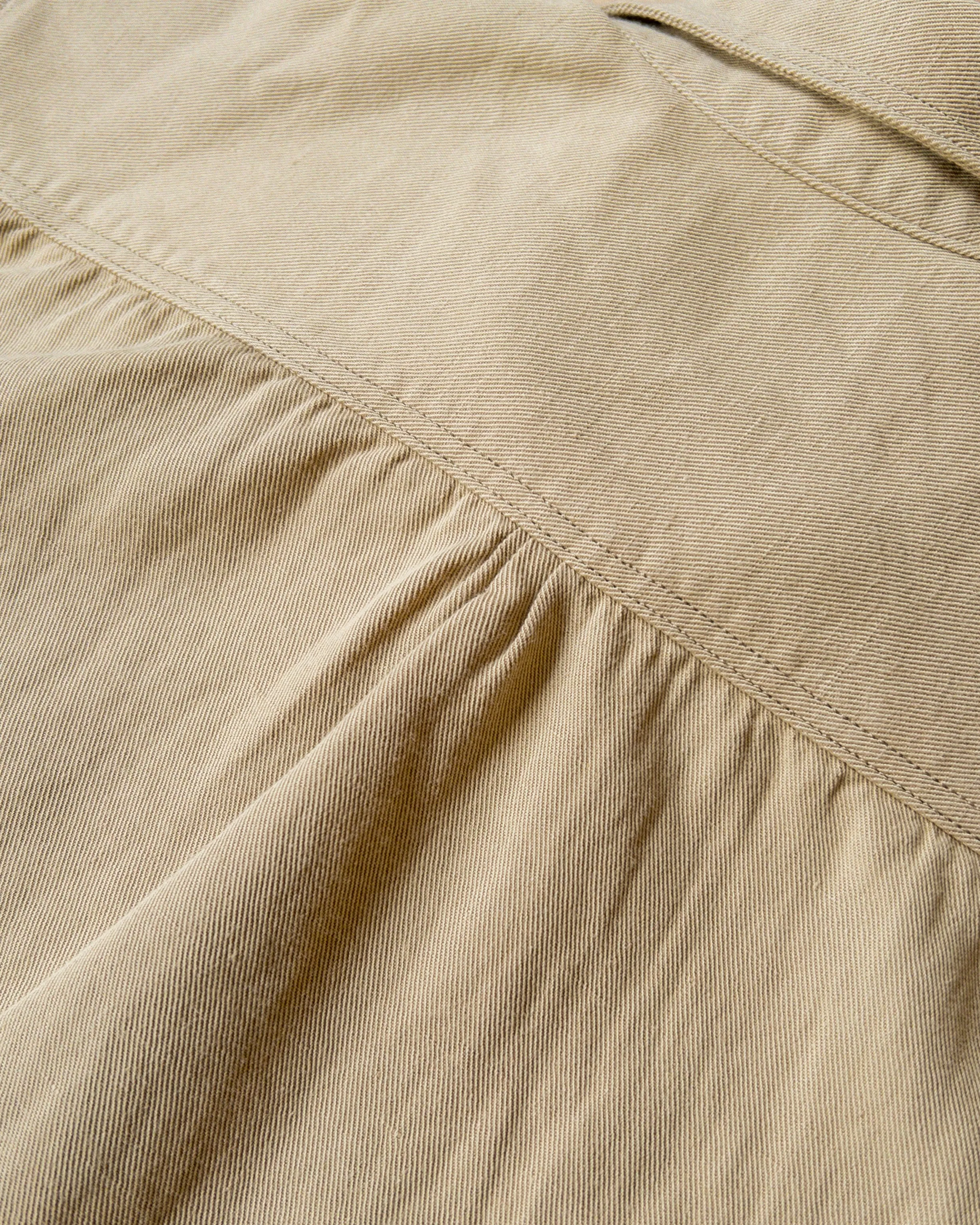 Cotton/Linen Twill Officer's Shirt - Camp Khaki sold by Wythe NY product image thumbnail 3