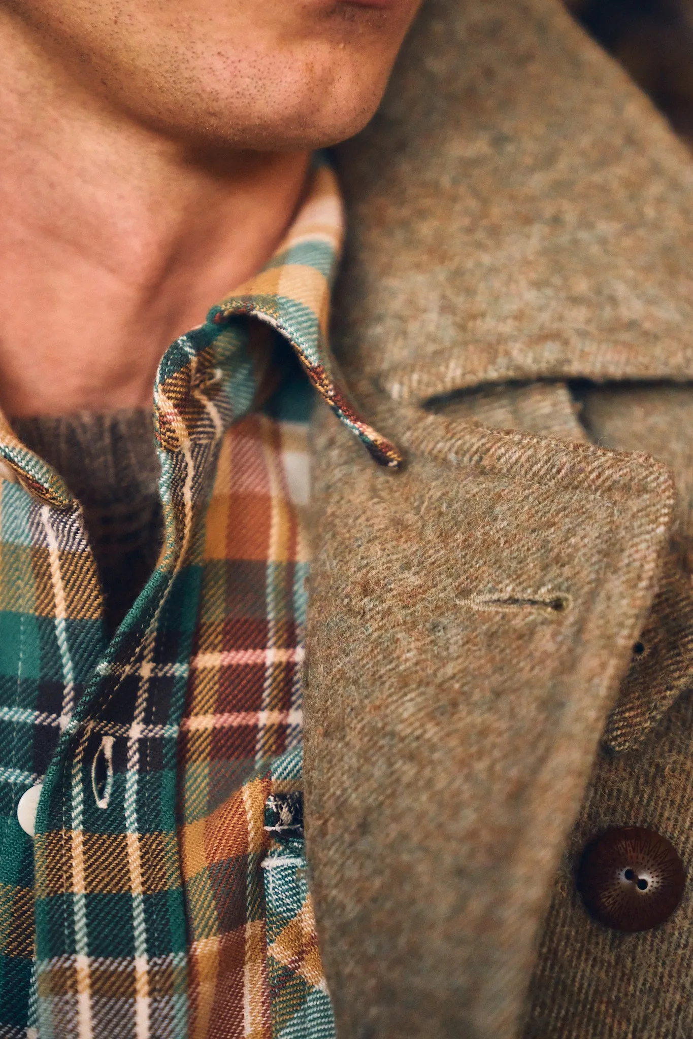 Boom Cat Peacoat - Lovat Melange sold by Wythe NY product image thumbnail 4
