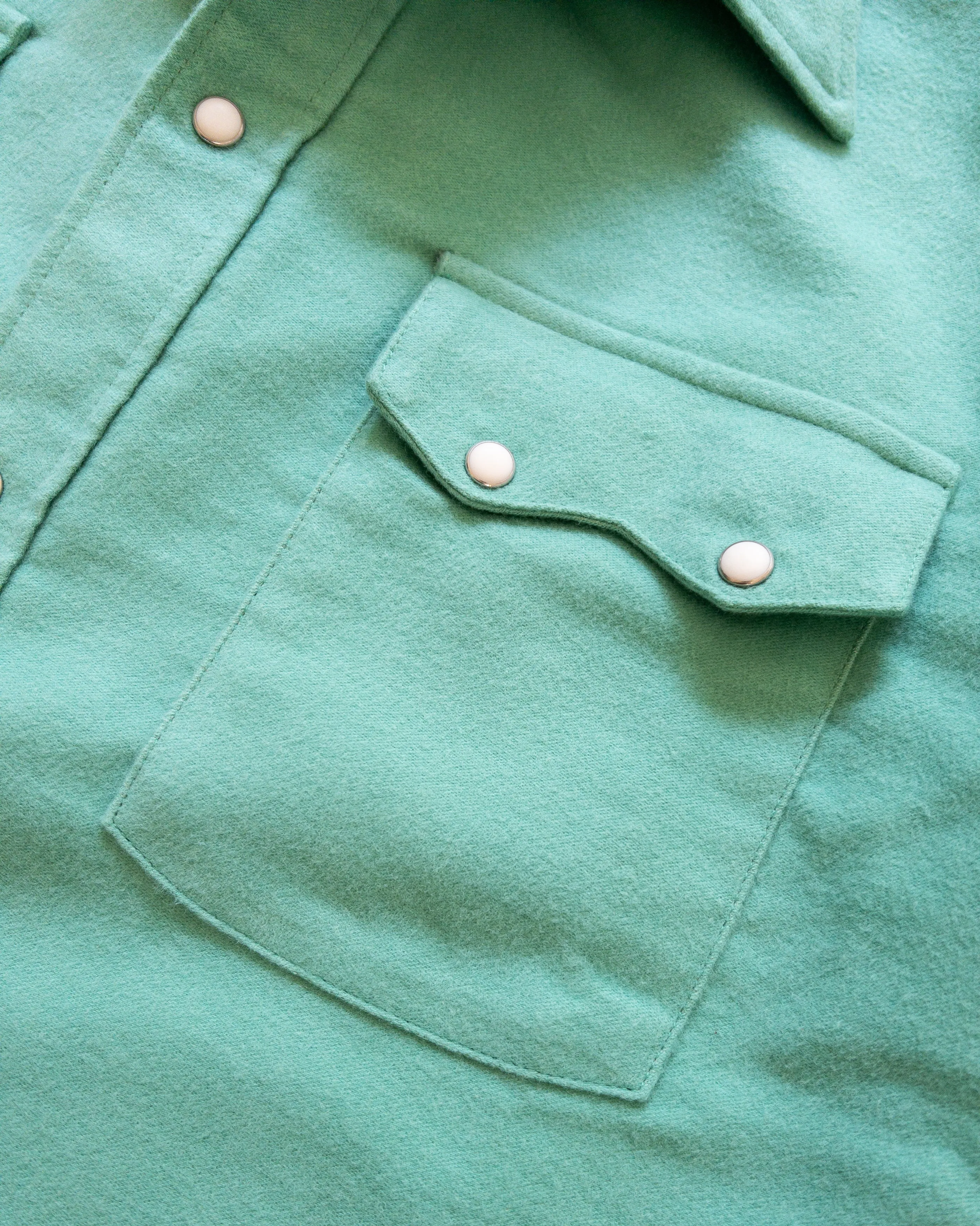 Moleskin Pearlsnap Shirt - Wintergreen sold by Wythe NY product image thumbnail 2