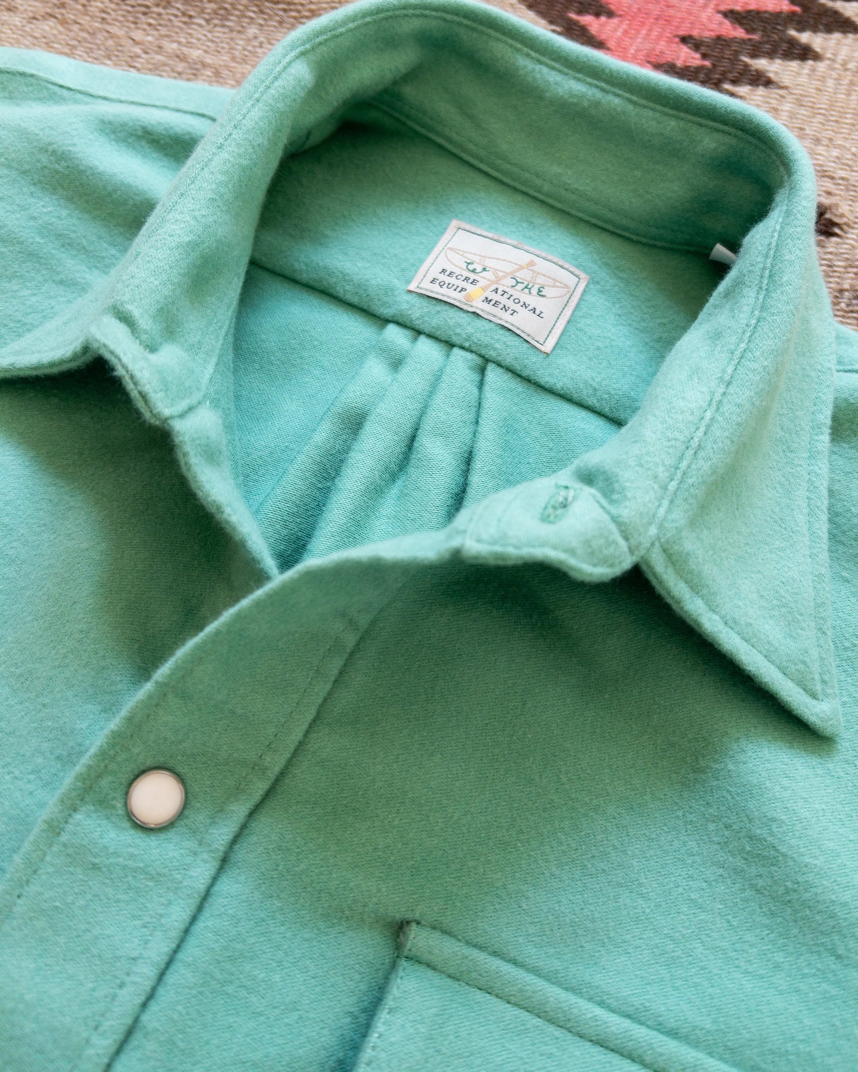 Moleskin Pearlsnap Shirt - Wintergreen sold by Wythe NY product image thumbnail 3