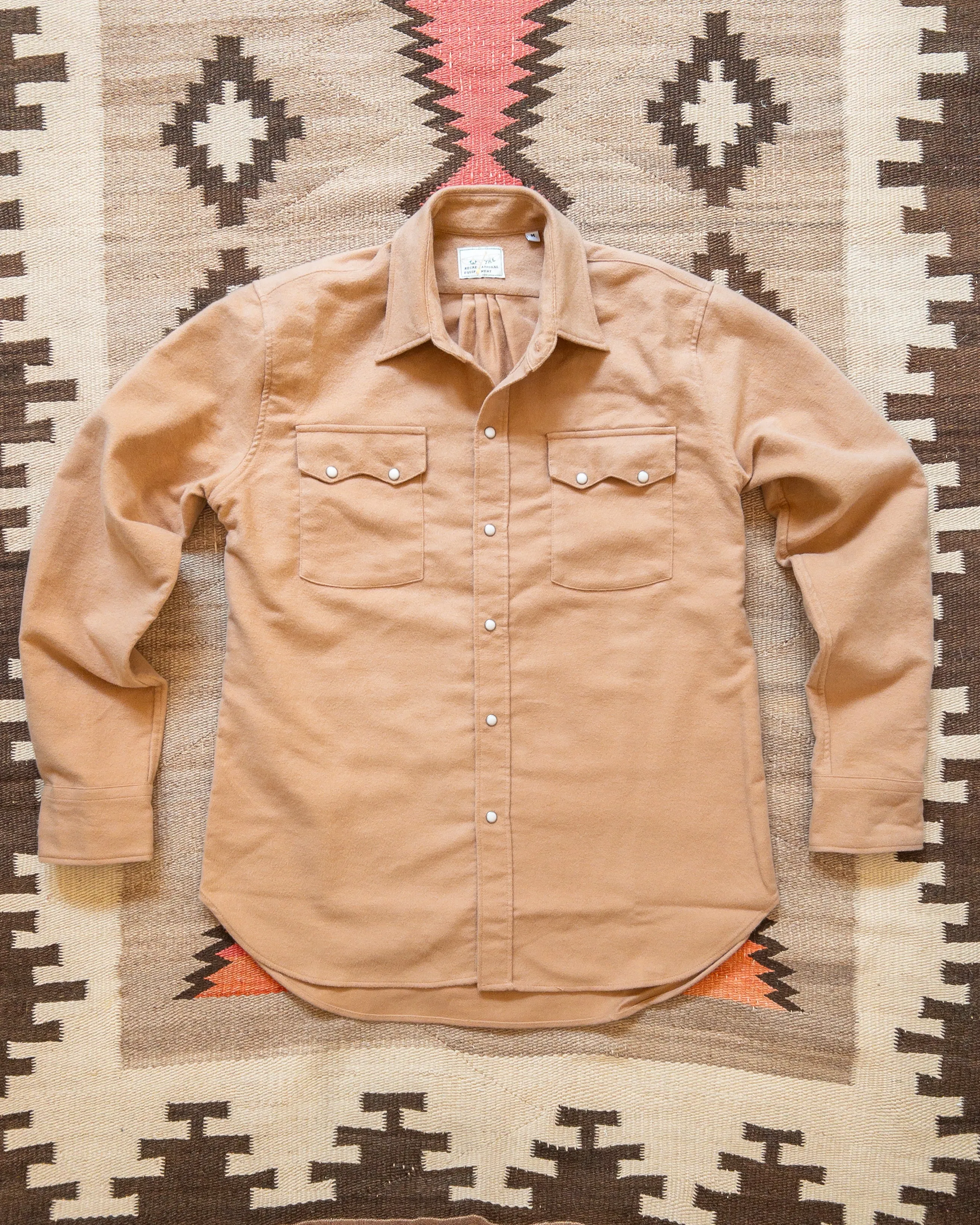Moleskin Pearlsnap Shirt - Nectar sold by Wythe NY