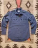 Moleskin Pearlsnap Shirt - Faded Navy sold by Wythe NY