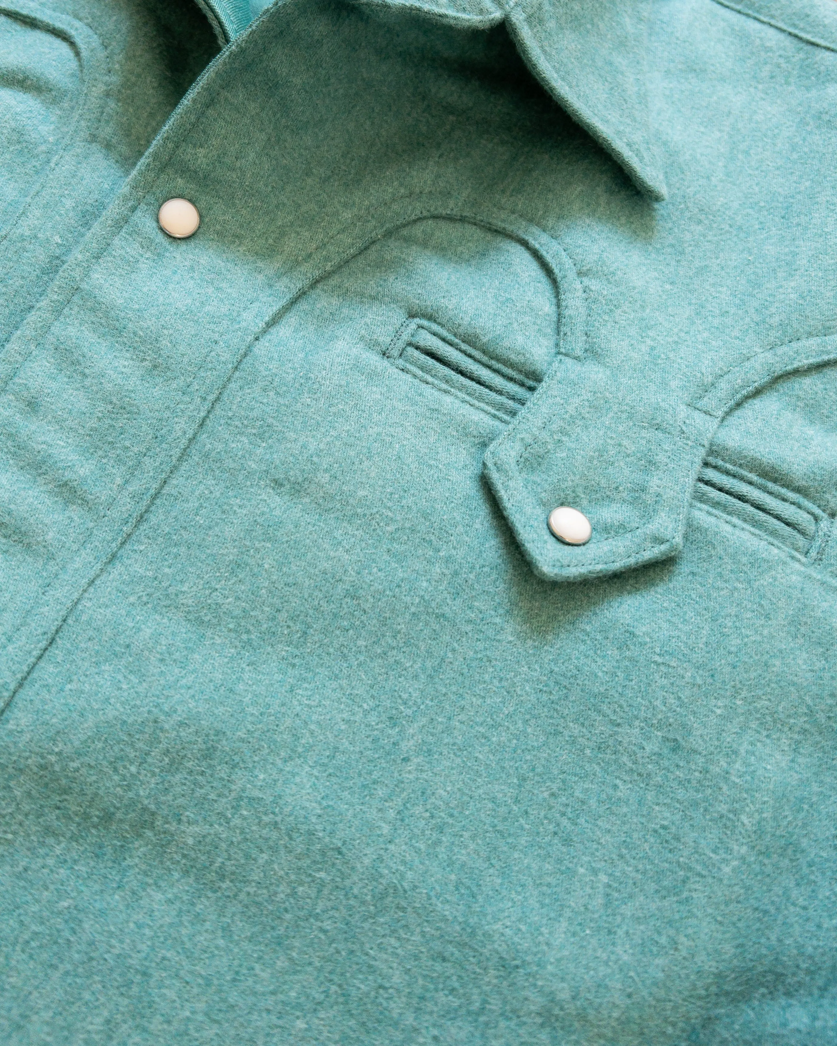 Moleskin Outlaw Shirt - Wintergreen Melange sold by Wythe NY product image thumbnail 2