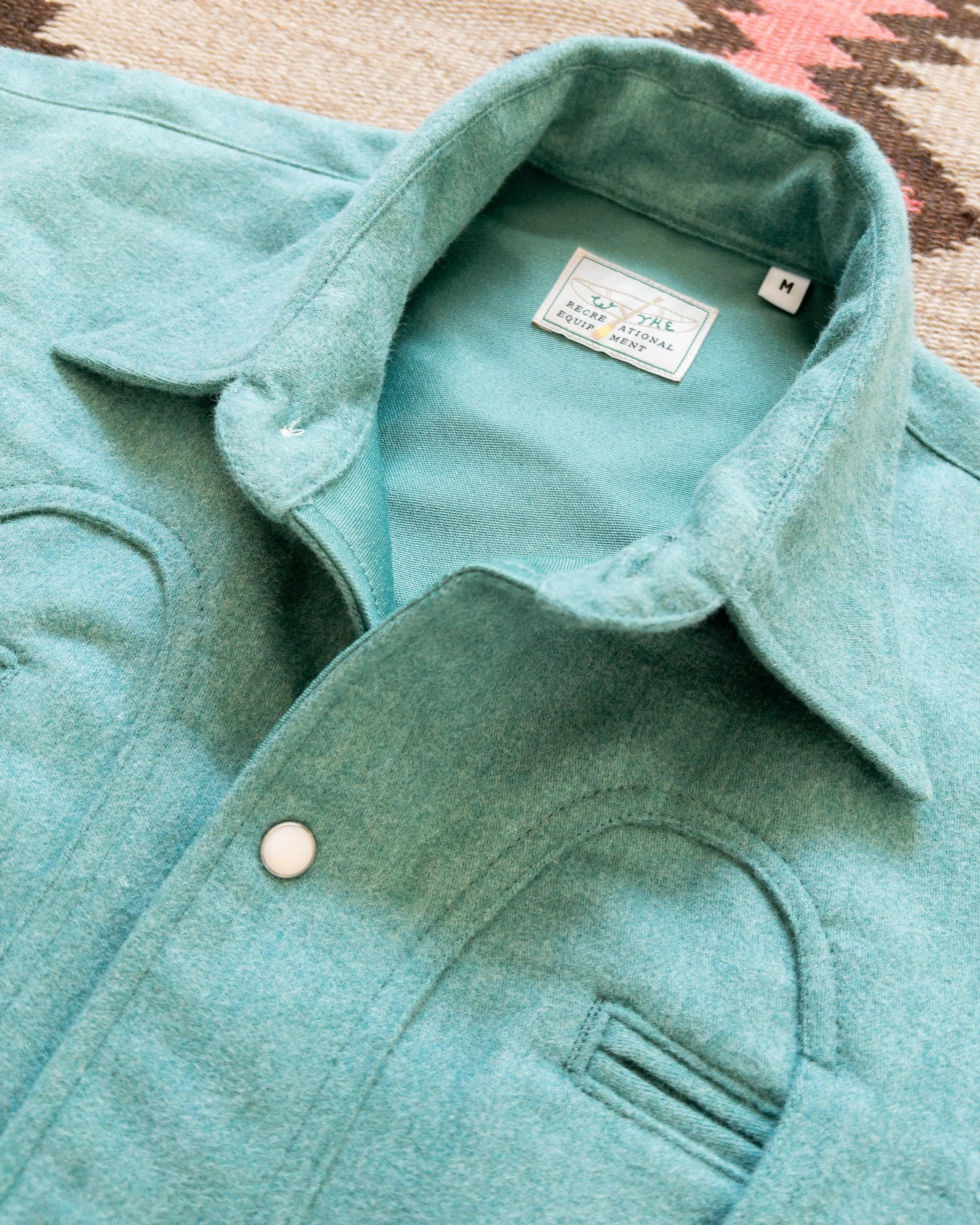 Moleskin Outlaw Shirt - Wintergreen Melange sold by Wythe NY product image thumbnail 4