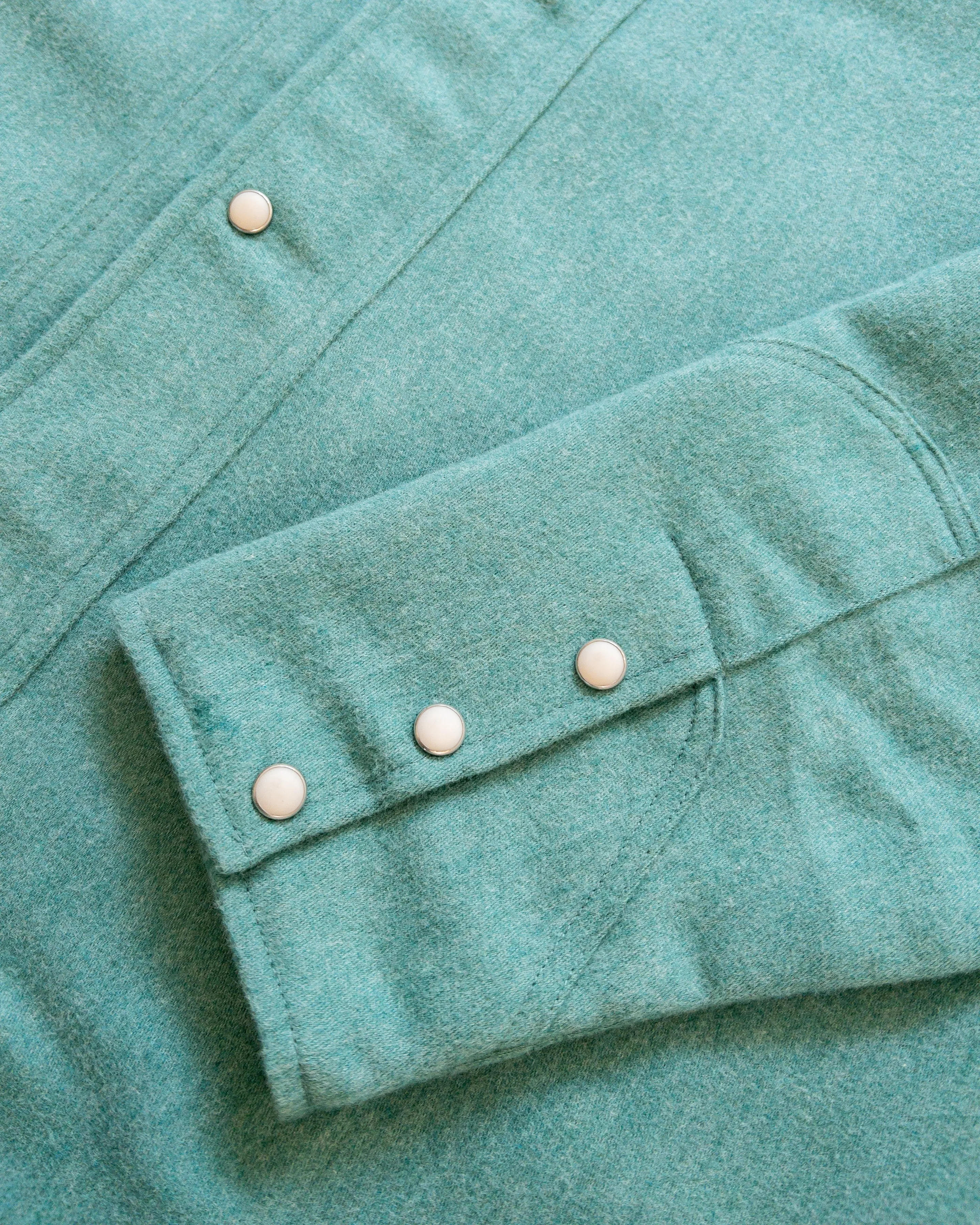 Moleskin Outlaw Shirt - Wintergreen Melange sold by Wythe NY product image thumbnail 3