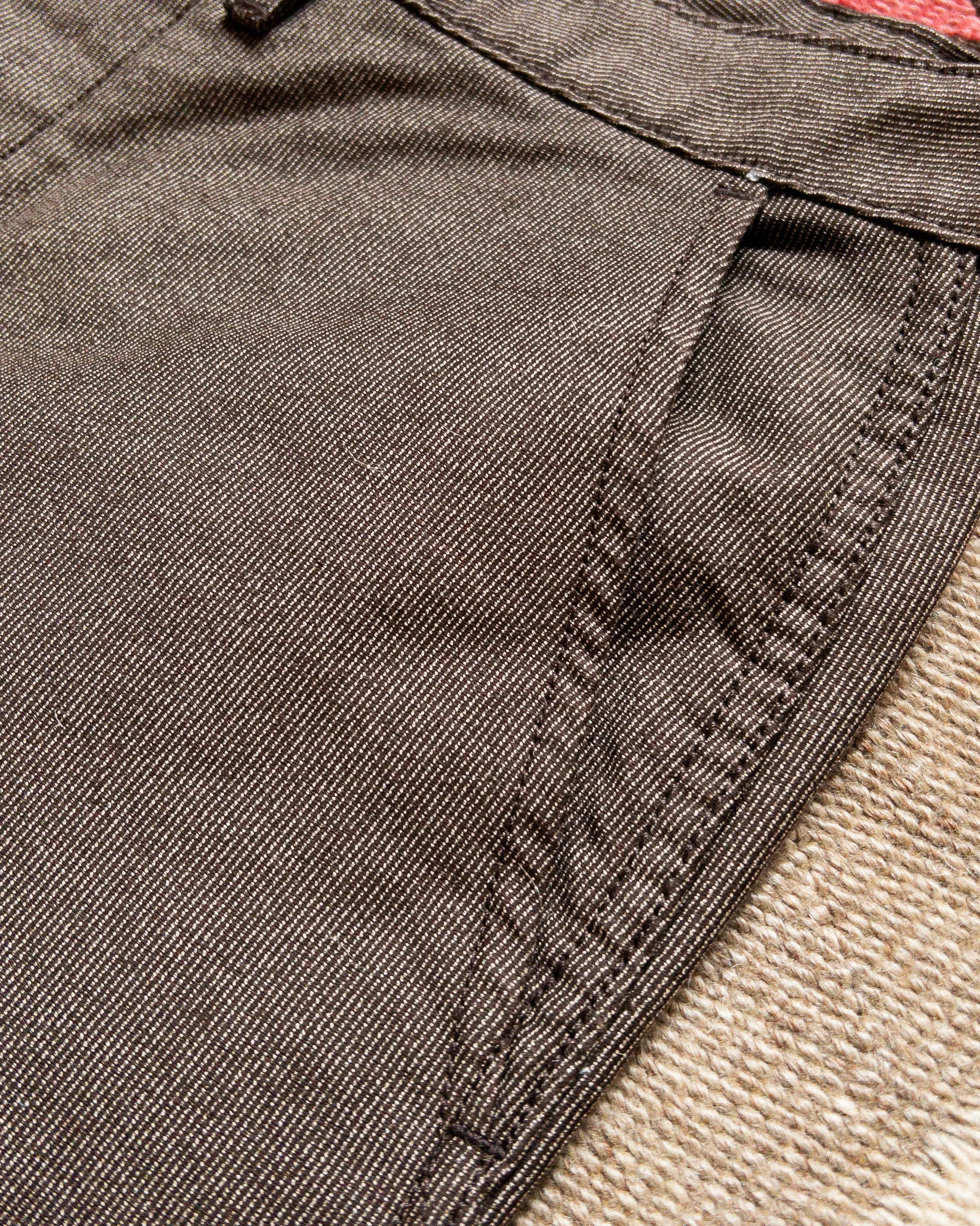 Japanese Wabash Stripe Moleskin Chinos - Espresso Brown sold by Wythe NY product image thumbnail 4