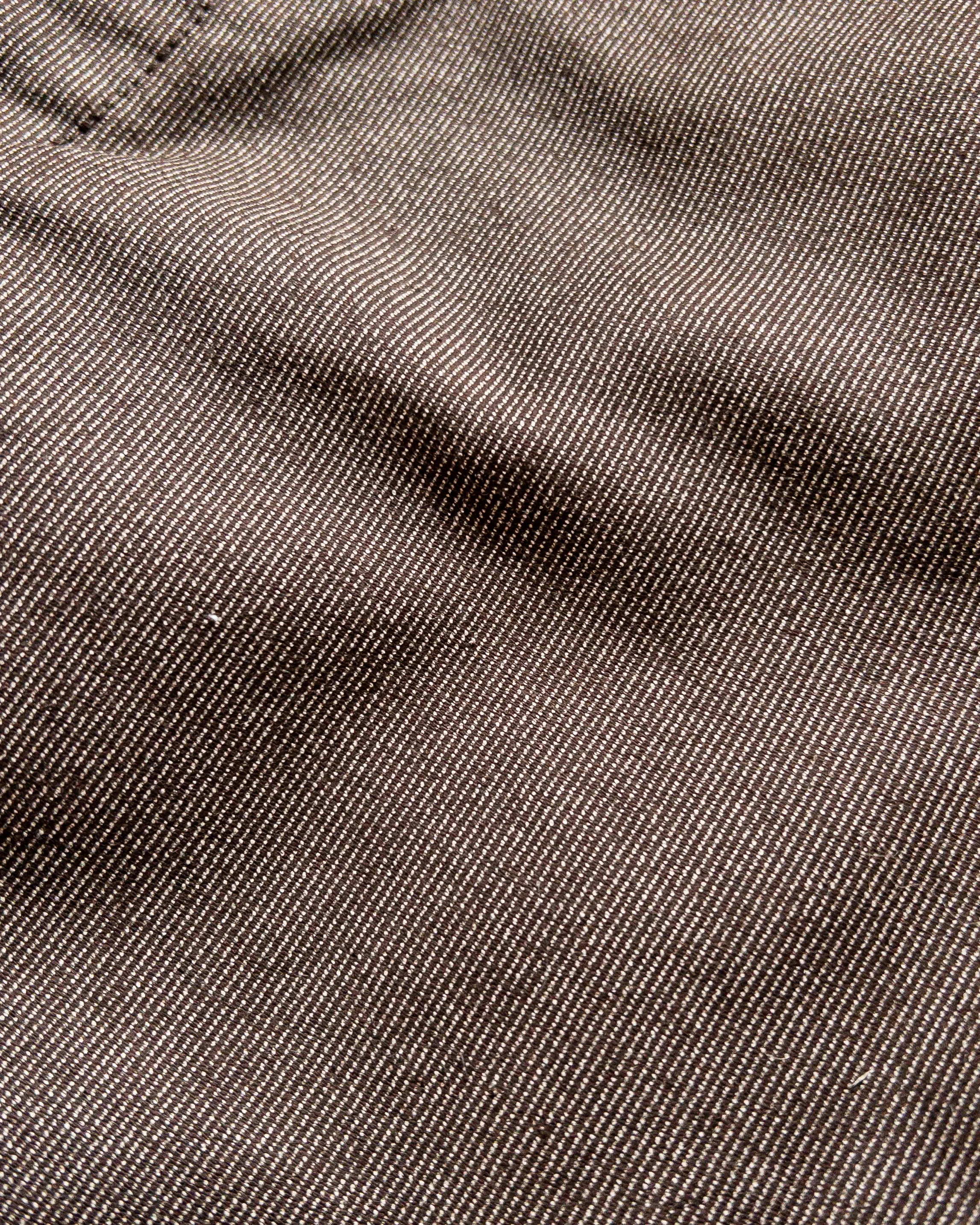 Japanese Wabash Stripe Moleskin Chinos - Espresso Brown sold by Wythe NY product image thumbnail 3