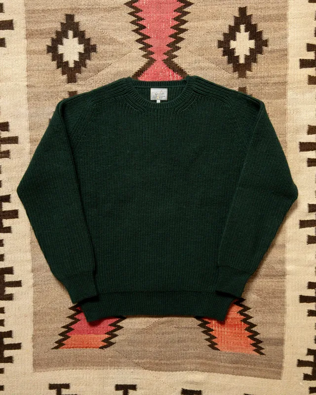 Highland Shakerknit Sweater - Evergreen sold by Wythe NY