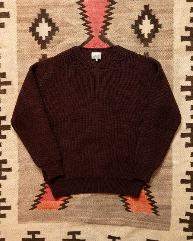 Highland Shakerknit Sweater - Brown sold by Wythe NY