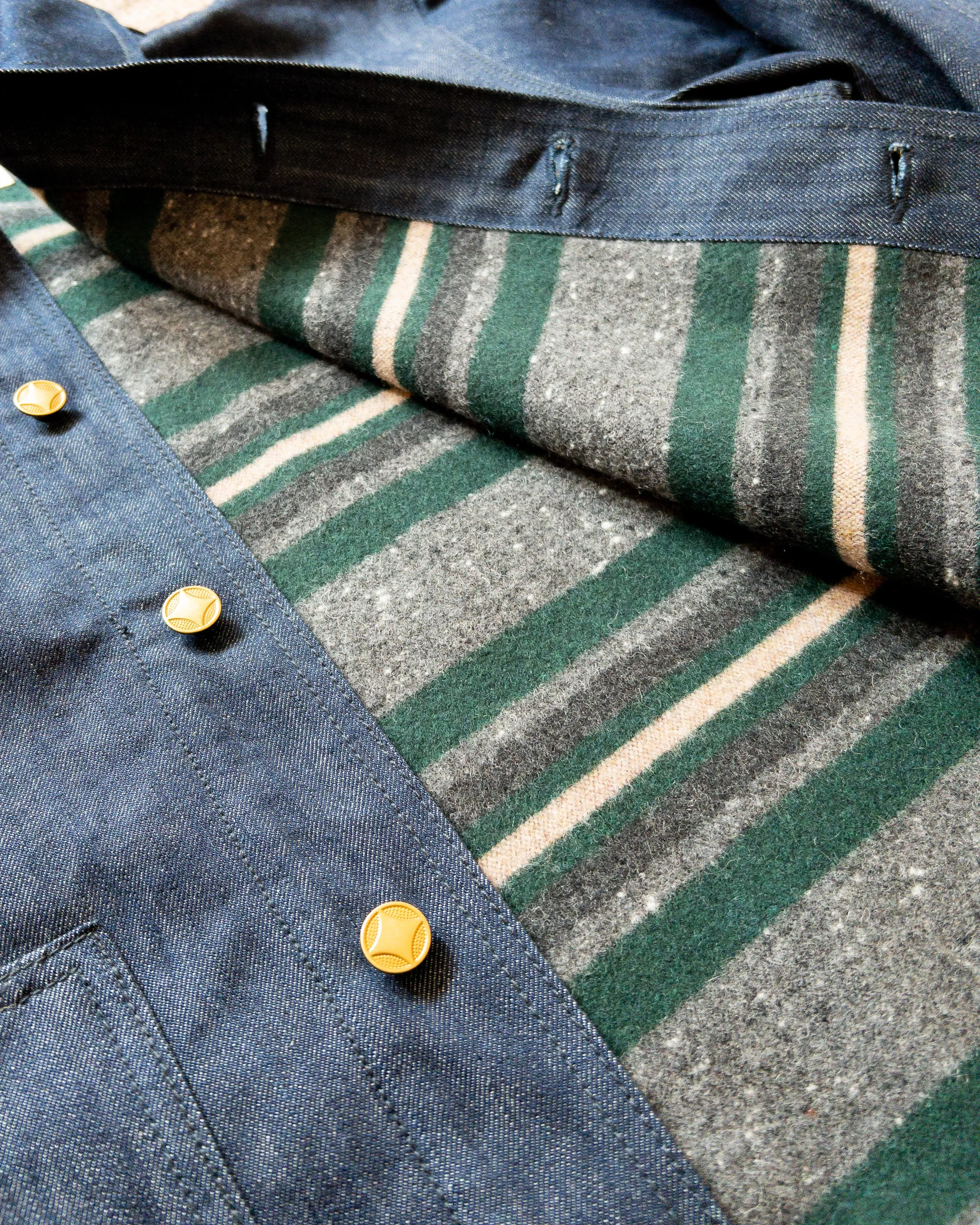 Blanket-Lined Denim Buckaroo Jacket sold by Wythe NY product image thumbnail 3