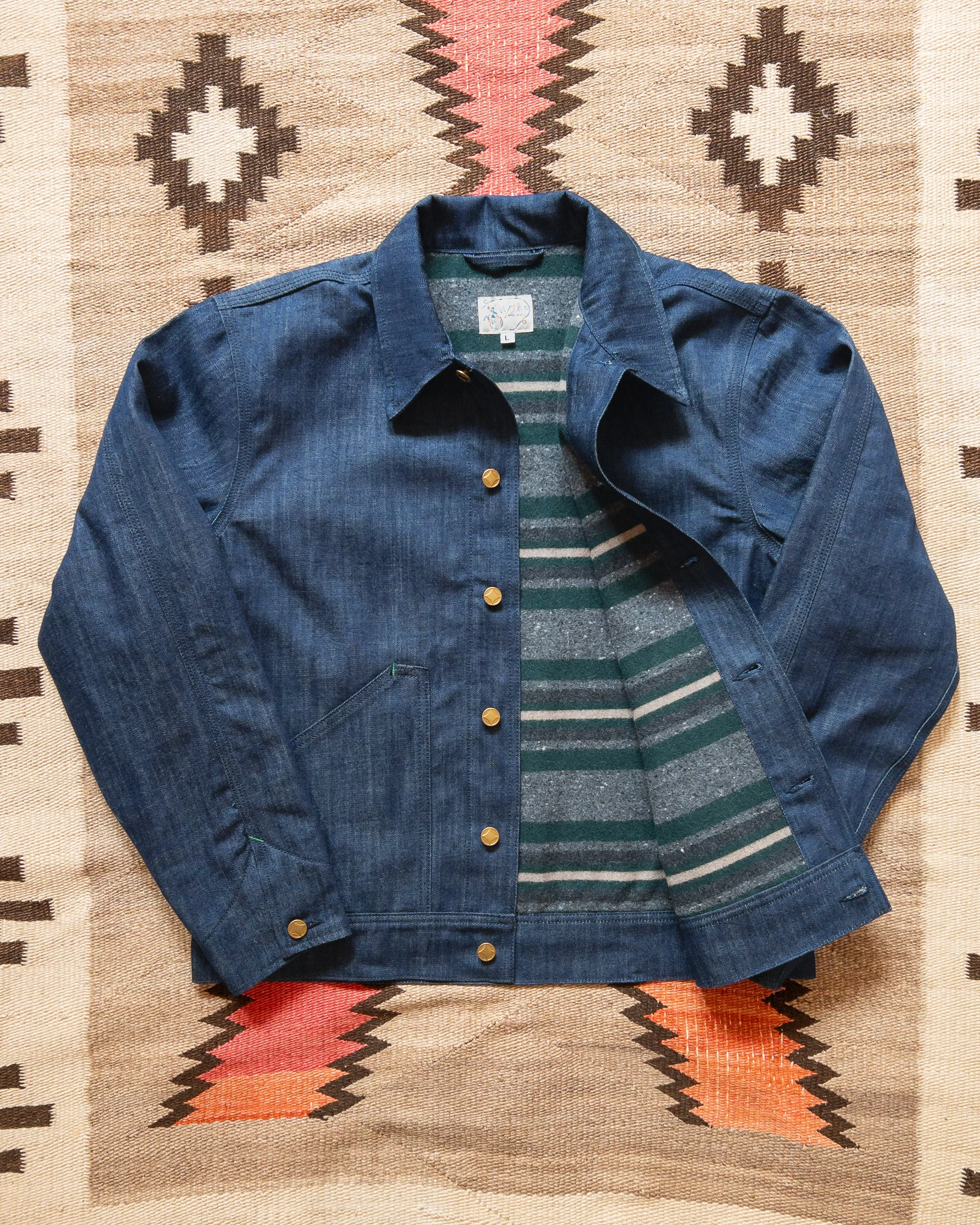 Blanket-Lined Denim Buckaroo Jacket sold by Wythe NY product image thumbnail 2