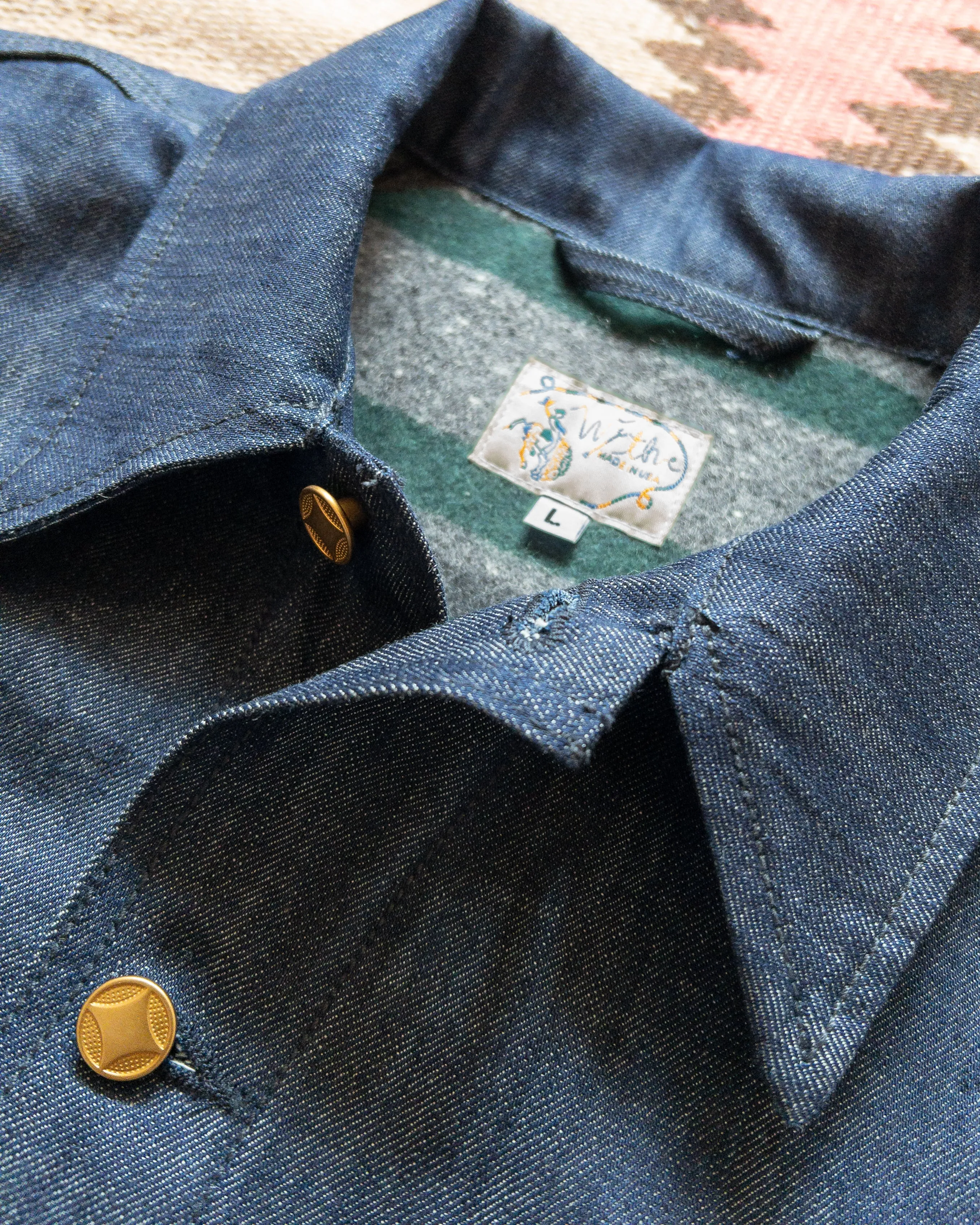 Blanket-Lined Denim Buckaroo Jacket sold by Wythe NY product image thumbnail 4