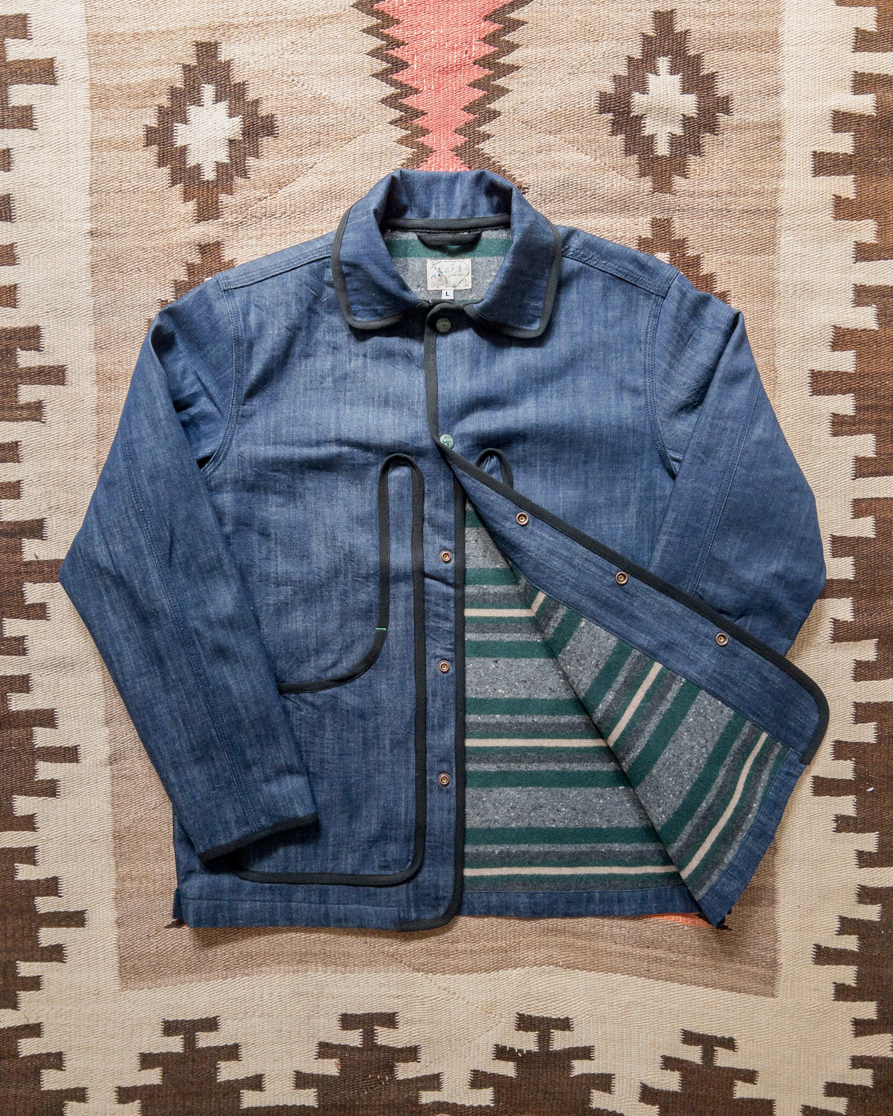 Blanket-Lined Denim Hunting Jacket sold by Wythe NY product image thumbnail 2
