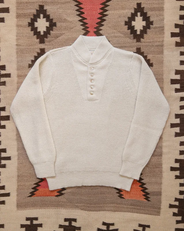 Alpaca Submariner Henley - Cream sold by Wythe NY