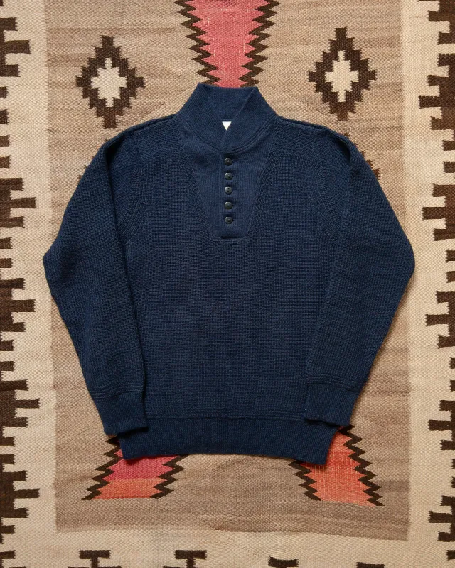 Alpaca Submariner Henley - Vintage Navy sold by Wythe NY