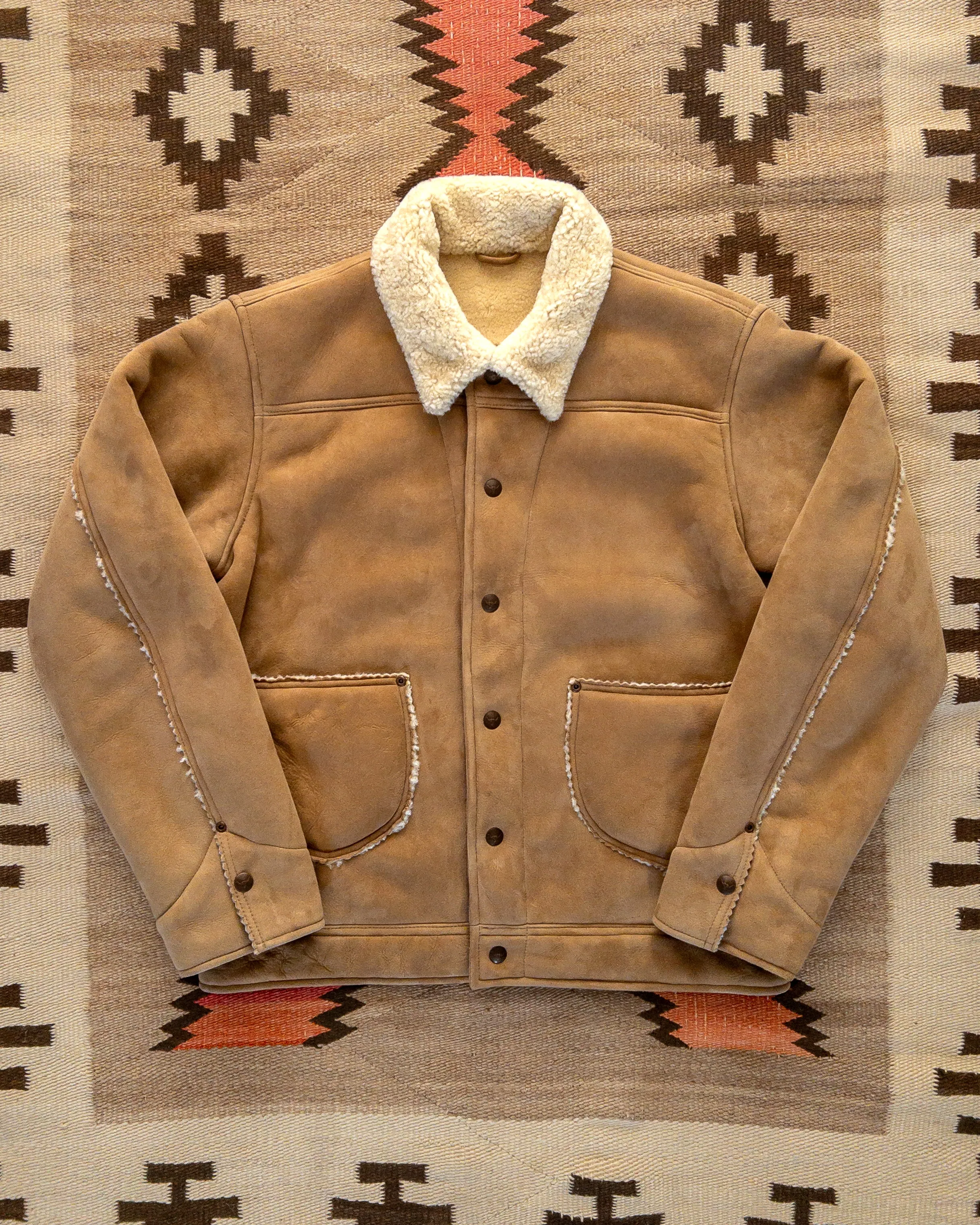 Suede Shearling Ranch Jacket - Oak sold by Wythe NY