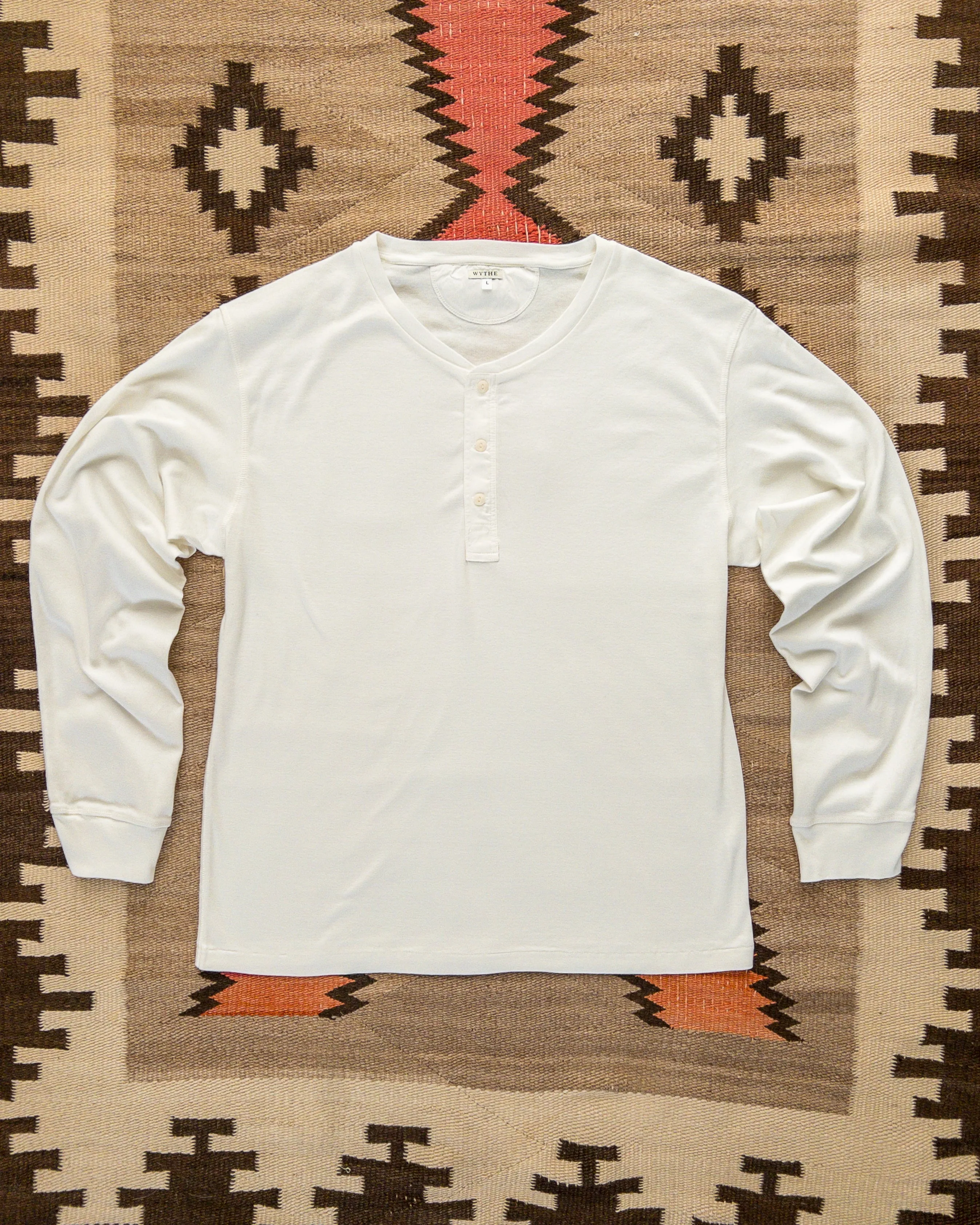 Cotton Henley - Natural sold by Wythe NY