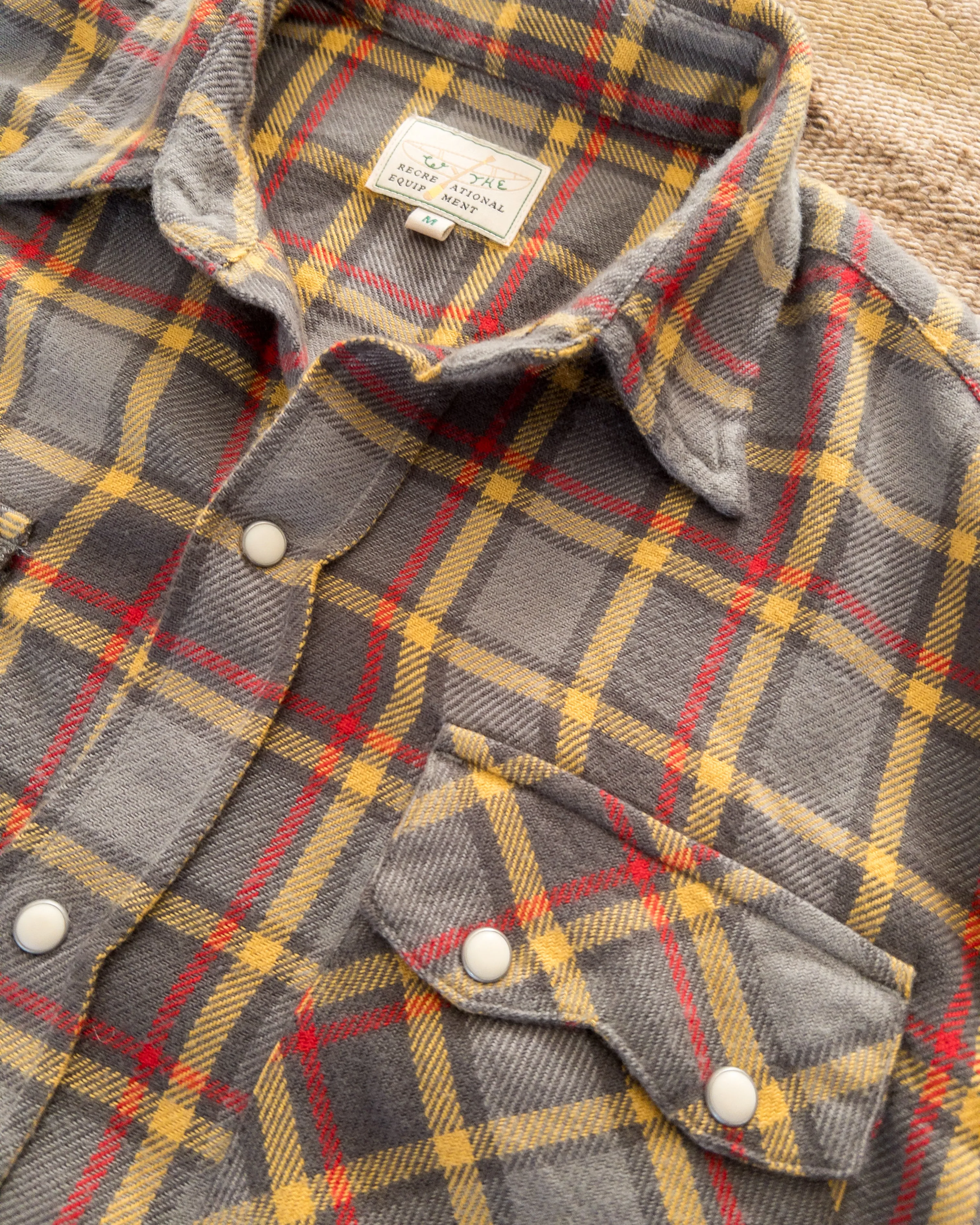 Washed Flannel Pearlsnap Shirt - Dusk Plaid sold by Wythe NY product image thumbnail 2