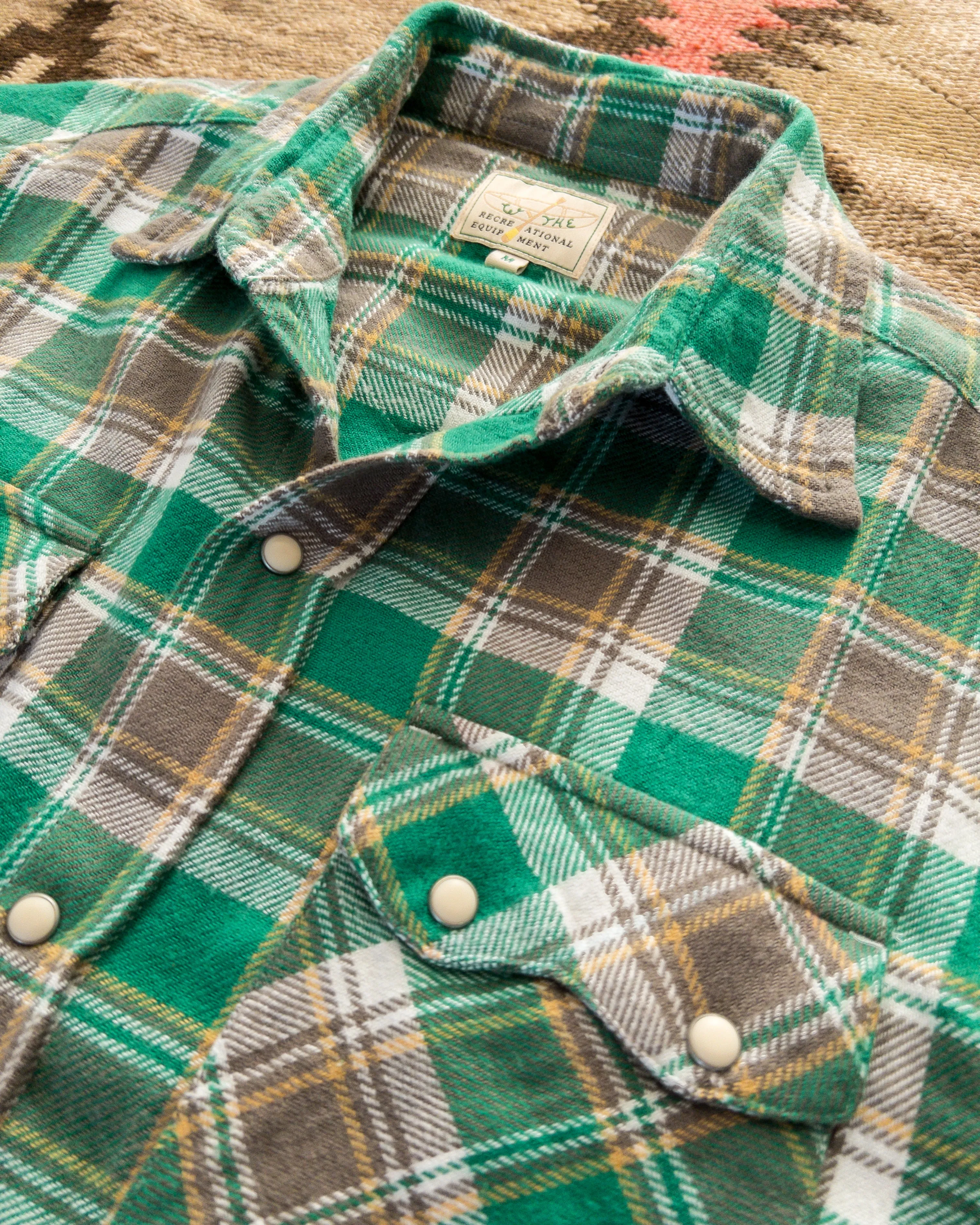 Washed Flannel Pearlsnap Shirt - Spring Pastures sold by Wythe NY product image thumbnail 2