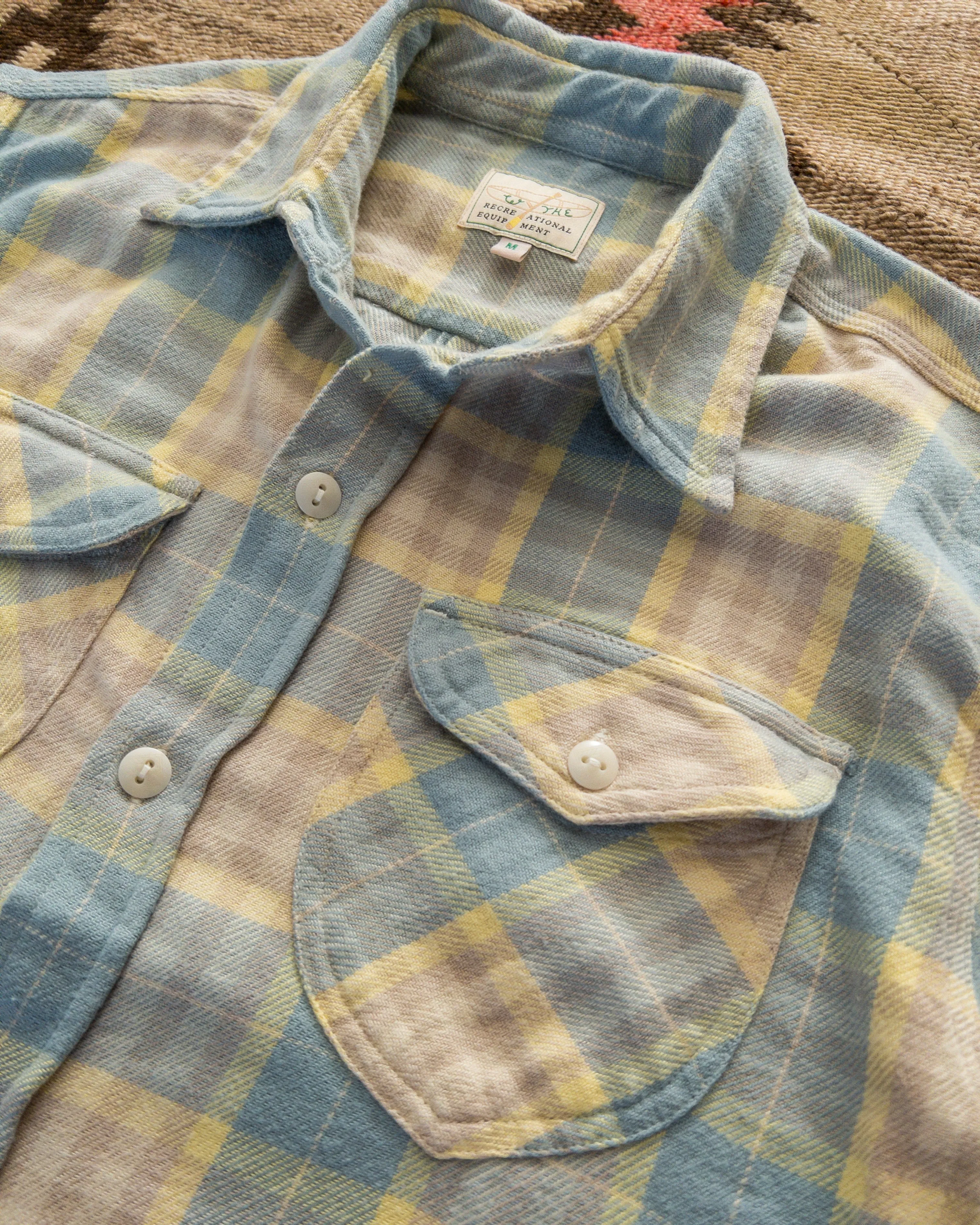 Washed Flannel Workshirt - Sand Dunes Sunrise sold by Wythe NY product image thumbnail 2