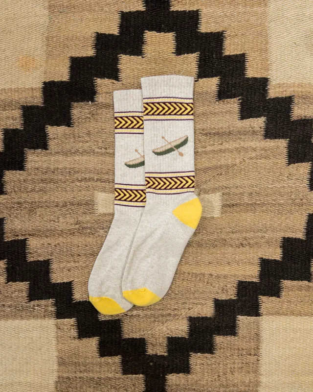 Canoe Recycled Cotton Camp Socks sold by Wythe NY