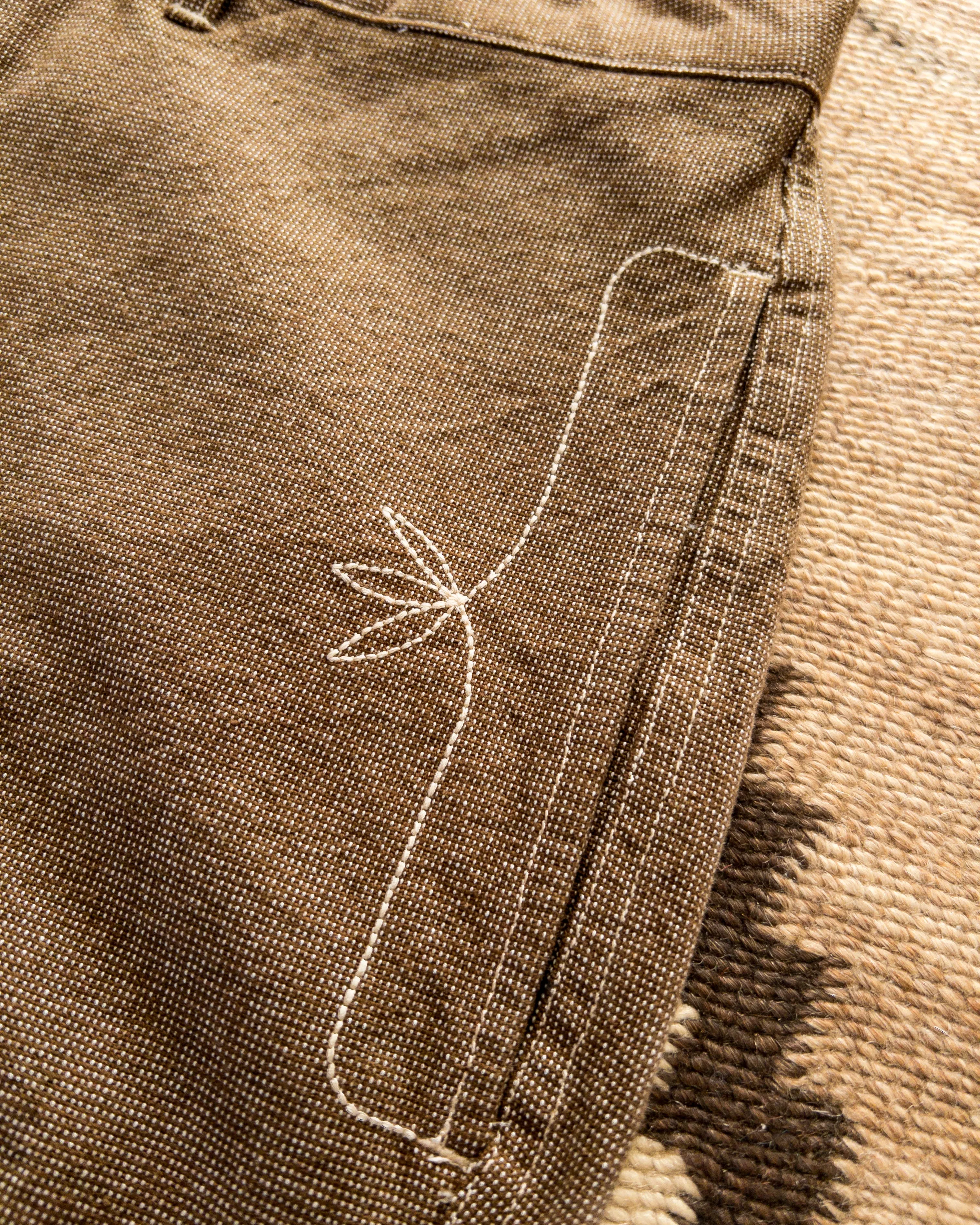Heavyweight Pinpoint Canvas Chino - Brown sold by Wythe NY product image thumbnail 2